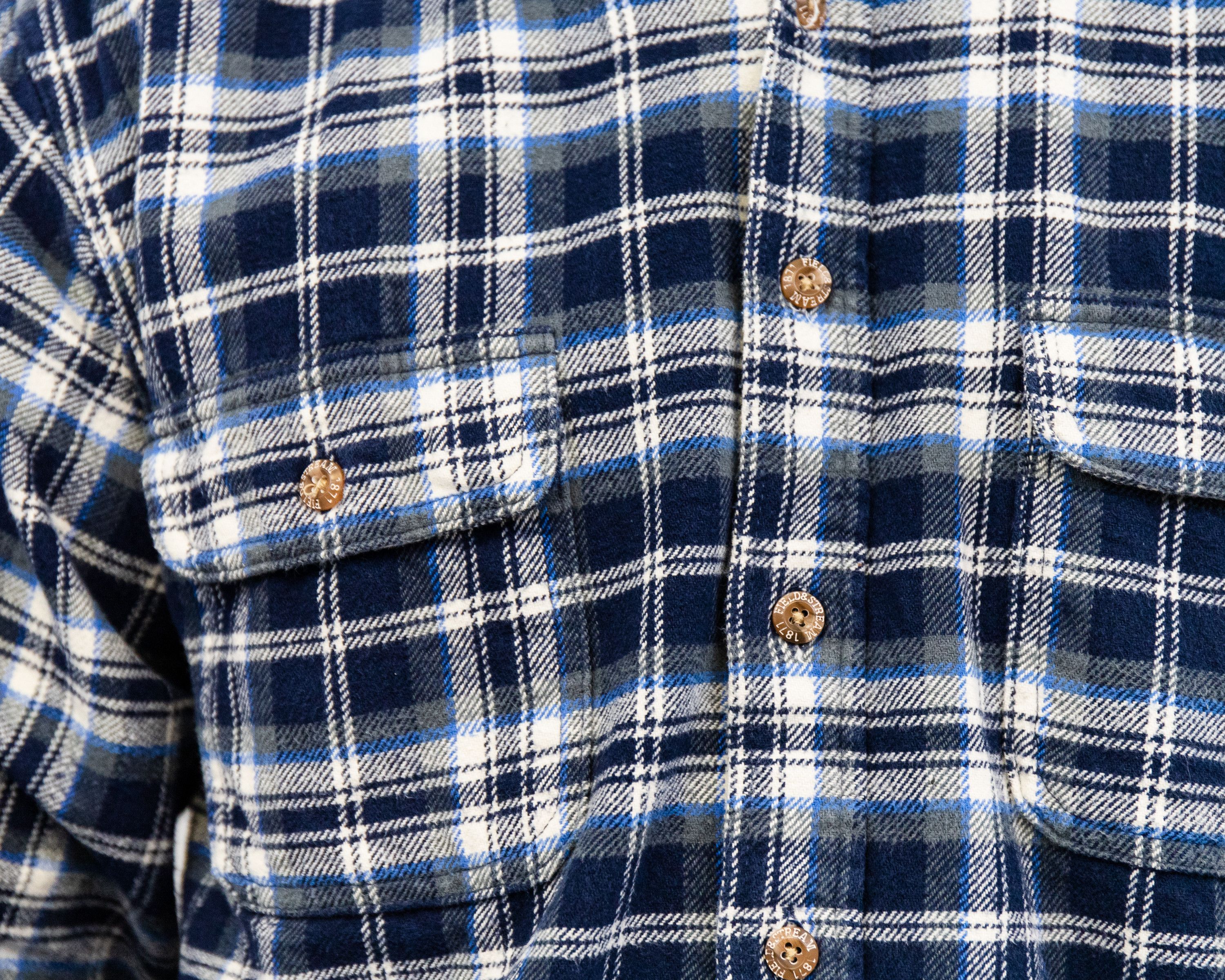 Field & Stream Flannel Button Up Shirt L Jacket Plaid Tartan Check Top Vtg Size US L / EU 52-54 / 3 - 4 Thumbnail