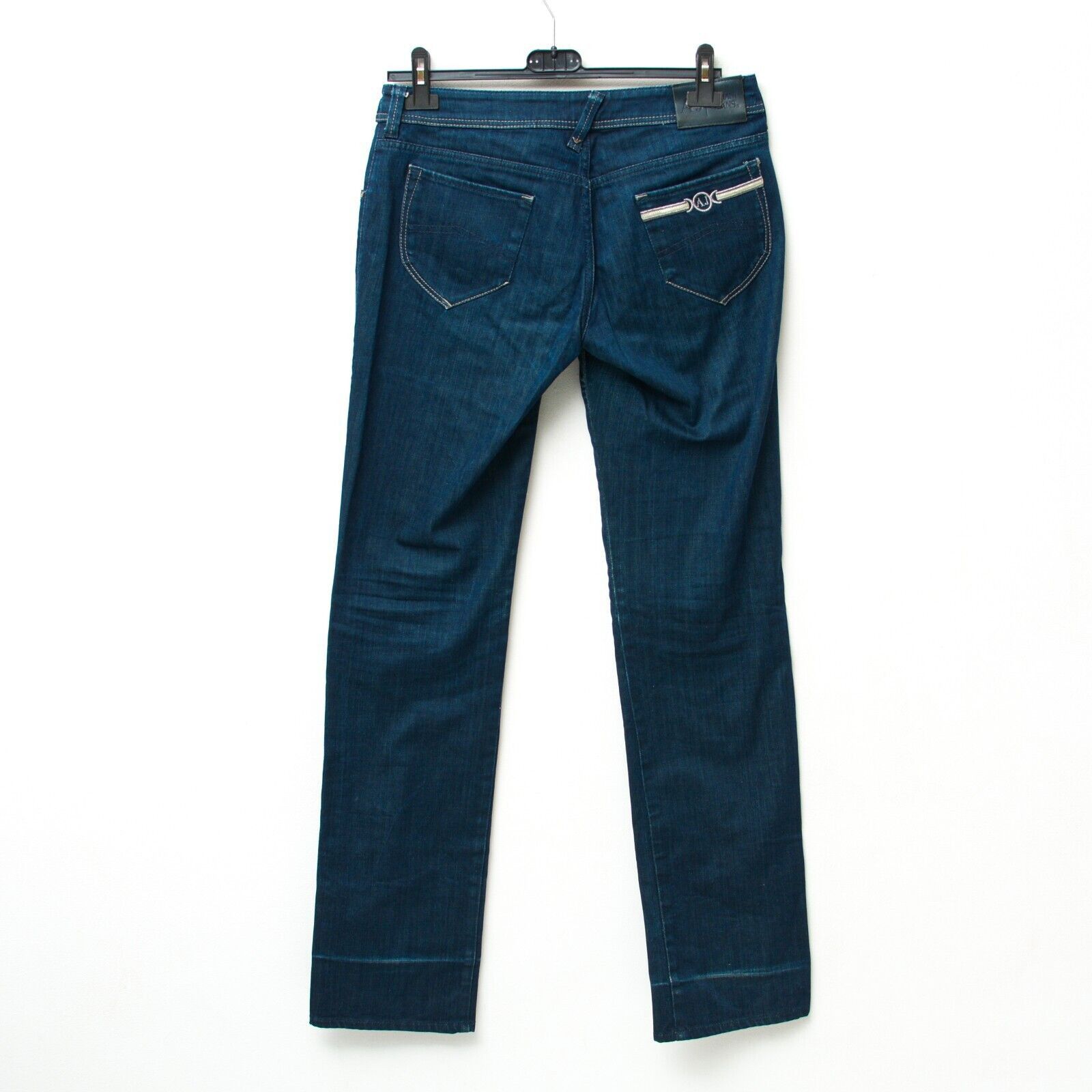 Armani × Giorgio Armani Indigo 009 Women Jeans W29 L34 Trousers Denim Mid Waist Size 29" - 2 Thumbnail
