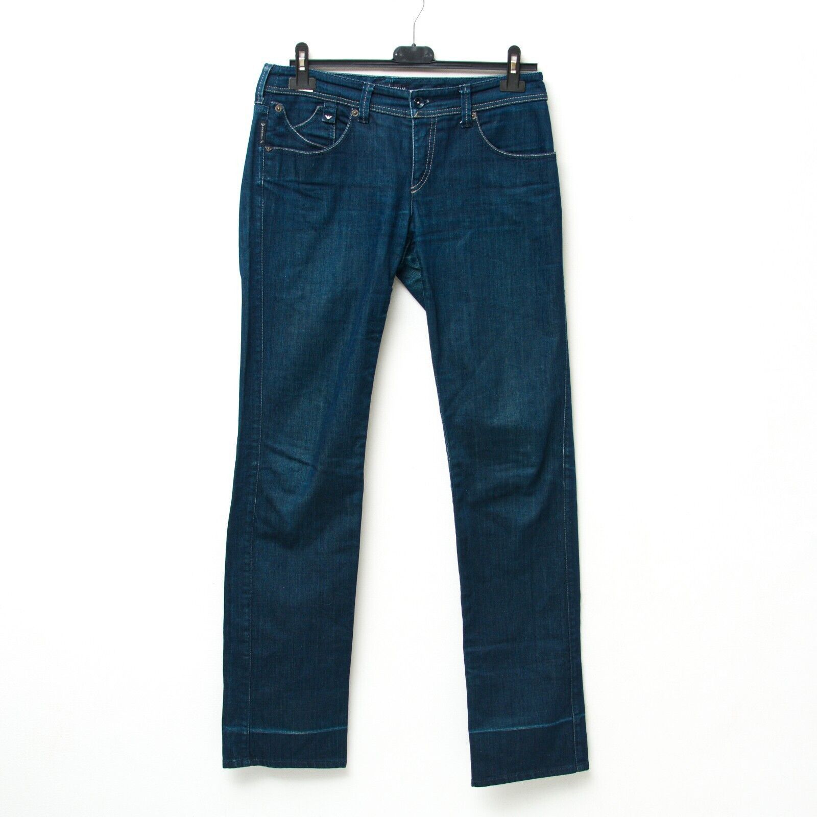 Armani × Giorgio Armani Indigo 009 Women Jeans W29 L34 Trousers Denim Mid Waist Size 29" - 1 Thumbnail