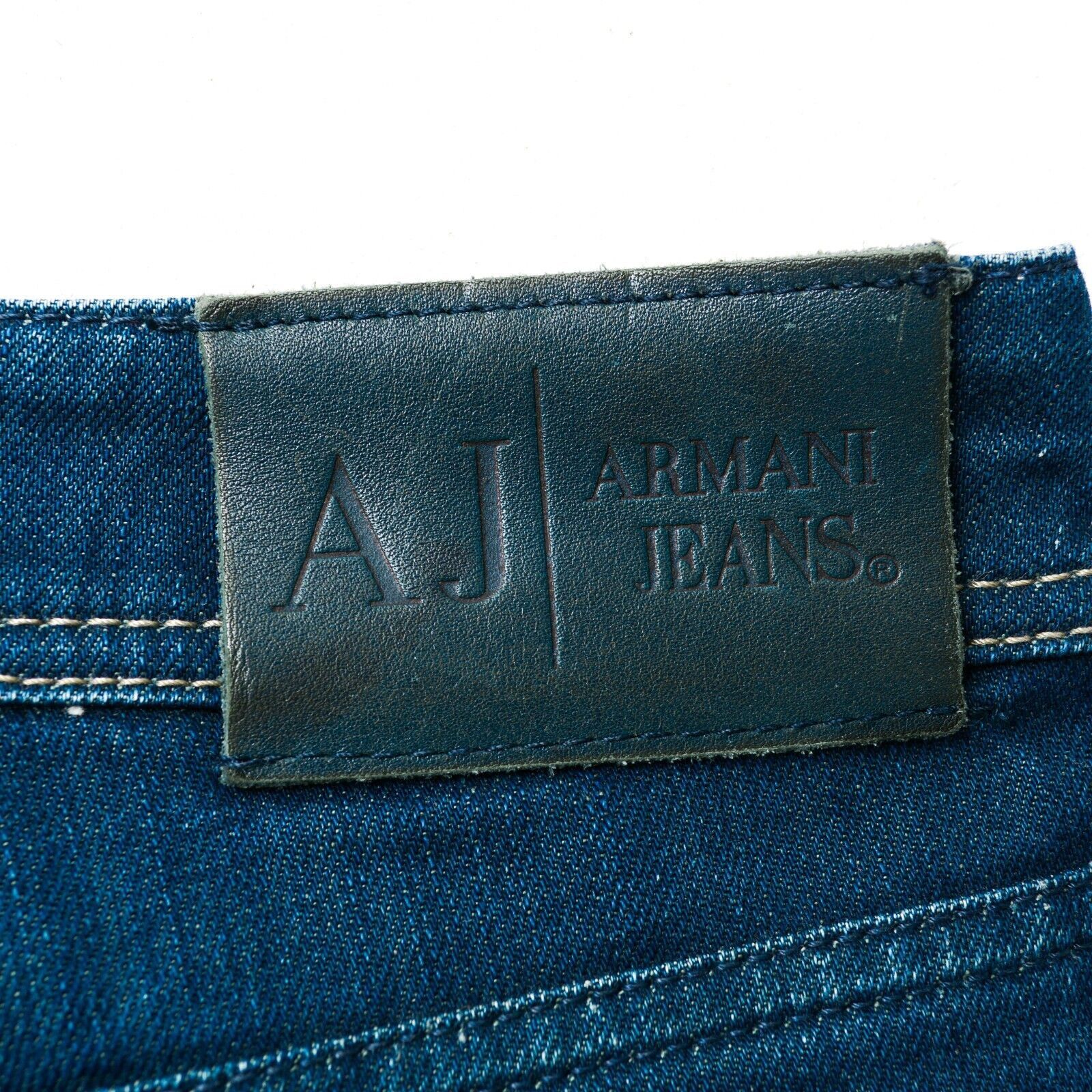 Armani × Giorgio Armani Indigo 009 Women Jeans W29 L34 Trousers Denim Mid Waist Size 29" - 6 Thumbnail