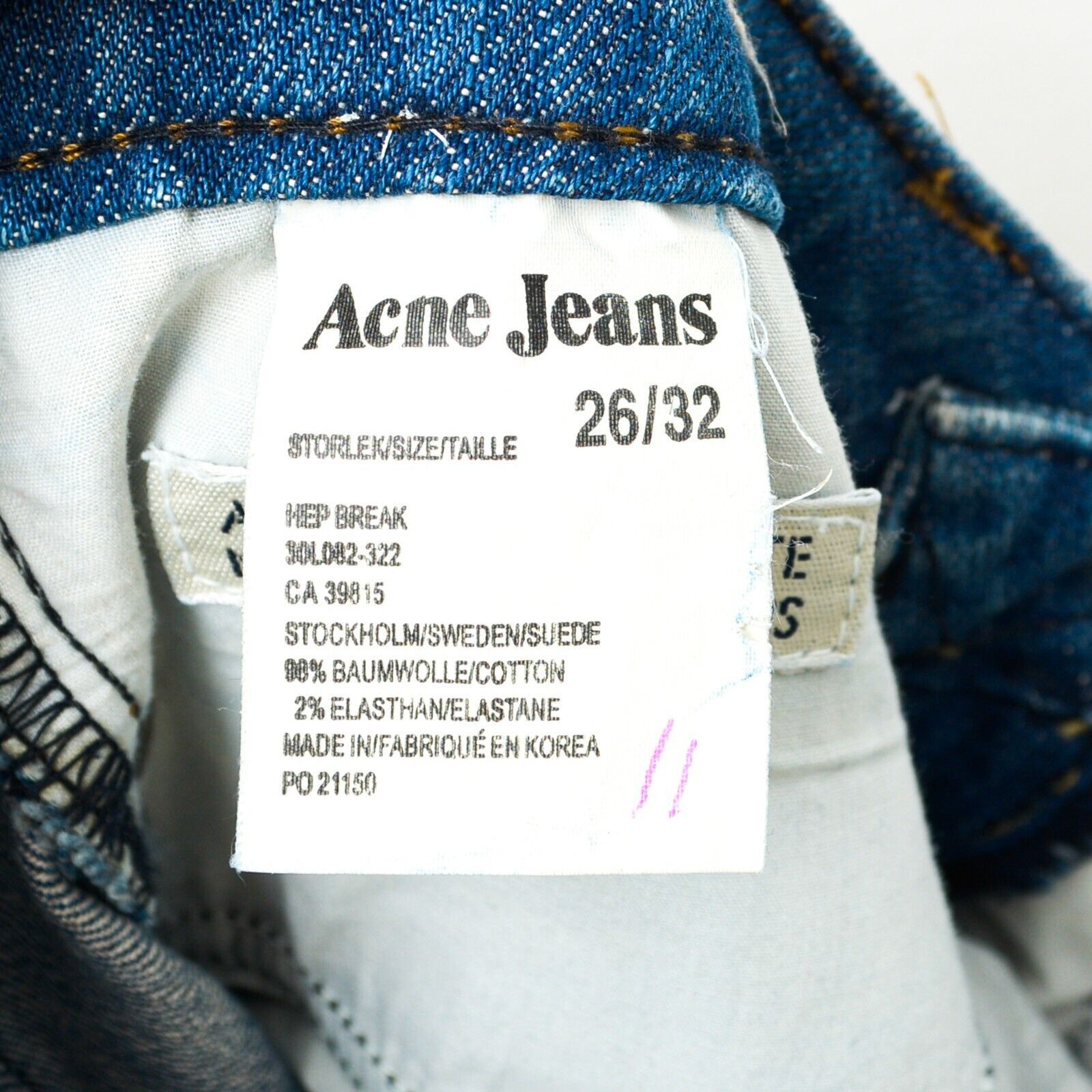Acne Studios Hep Break Women W26 L32 Organic Cotton Pants Faded Trousers Size 26" / US 2 / IT 38 - 6 Thumbnail