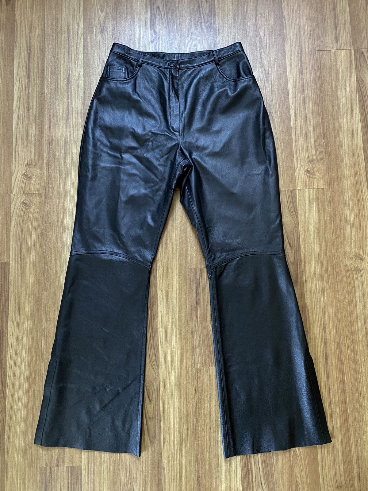 Genuine Leather Vintage Leather Pants Motorcycle Trousers Y2K Alpinestars Size US 31 - 1 Thumbnail