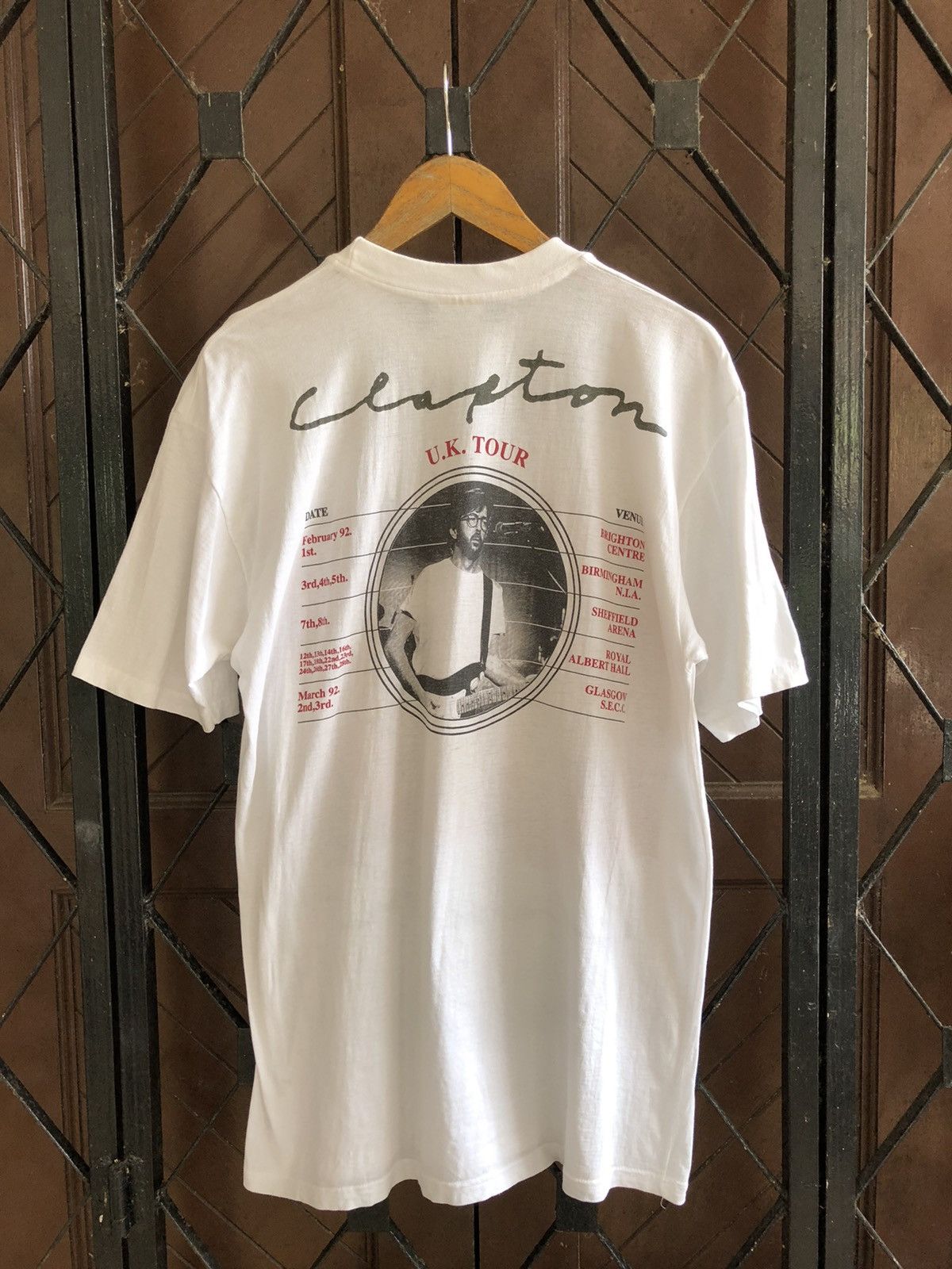 Band Tees × Vintage Vintage 90s Eric Clapton 92 UK Tour TShirt Size US L / EU 52-54 / 3 - 5 Thumbnail