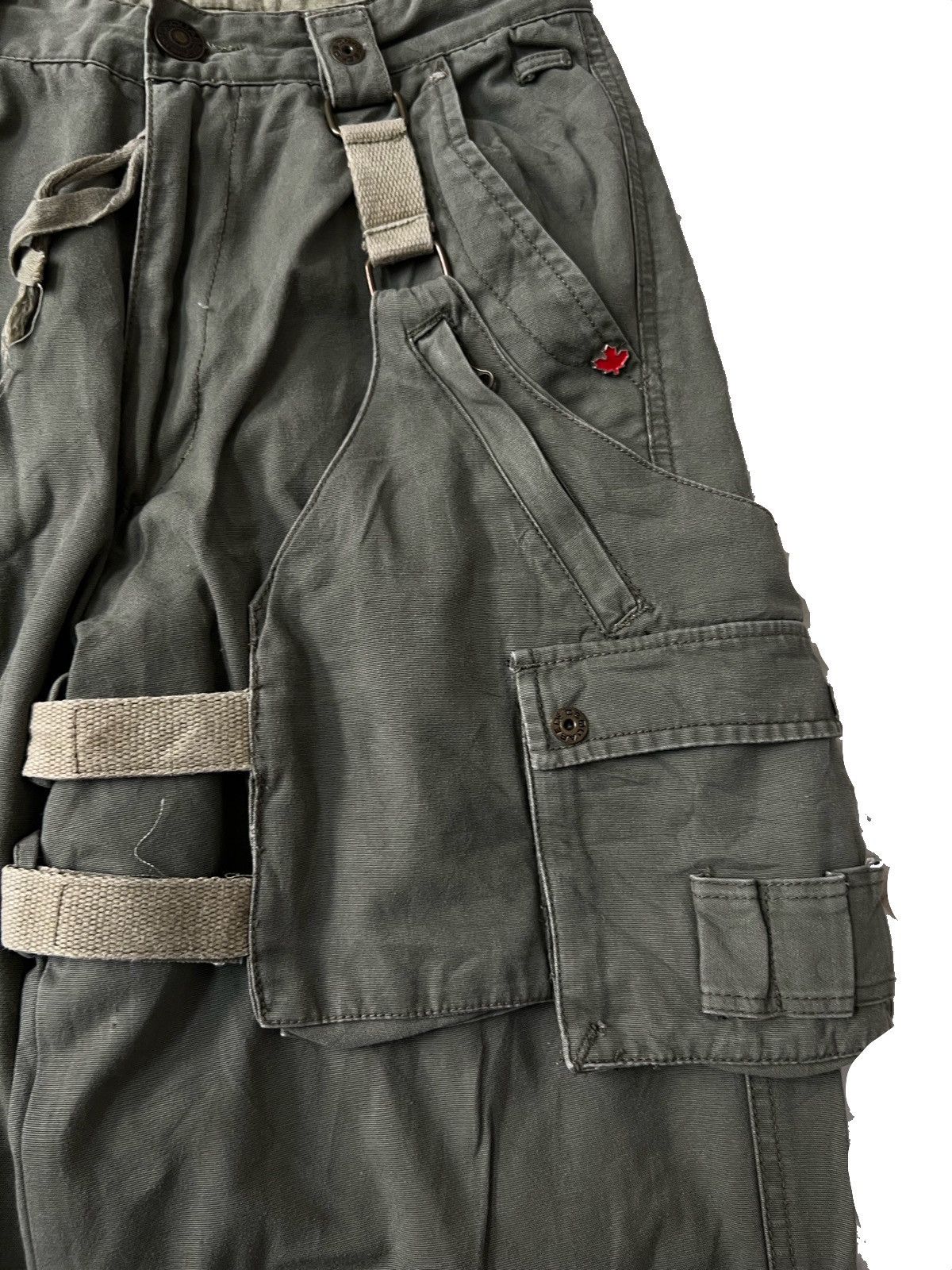 Dsquared2 SS01 Dsquared Tactical Bondage Flared Cargo Pants Size US 28 / EU 44 - 4 Thumbnail