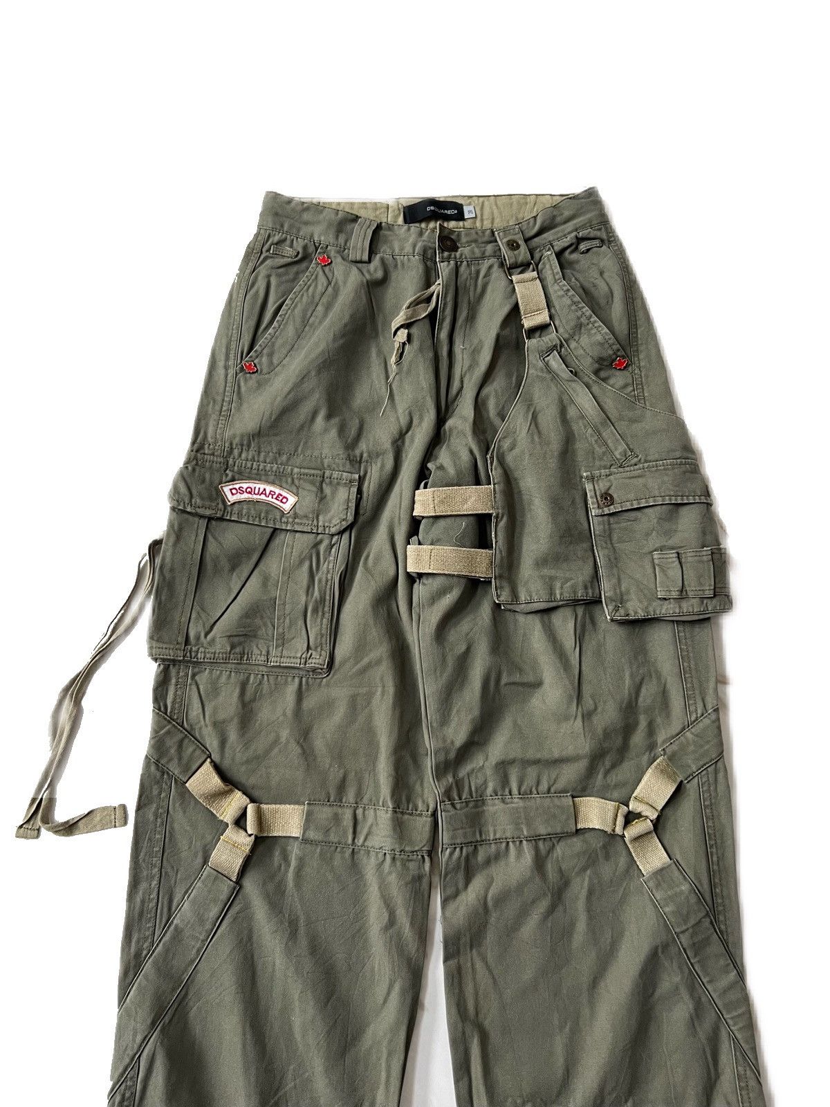 Dsquared2 SS01 Dsquared Tactical Bondage Flared Cargo Pants Size US 28 / EU 44 - 2 Thumbnail