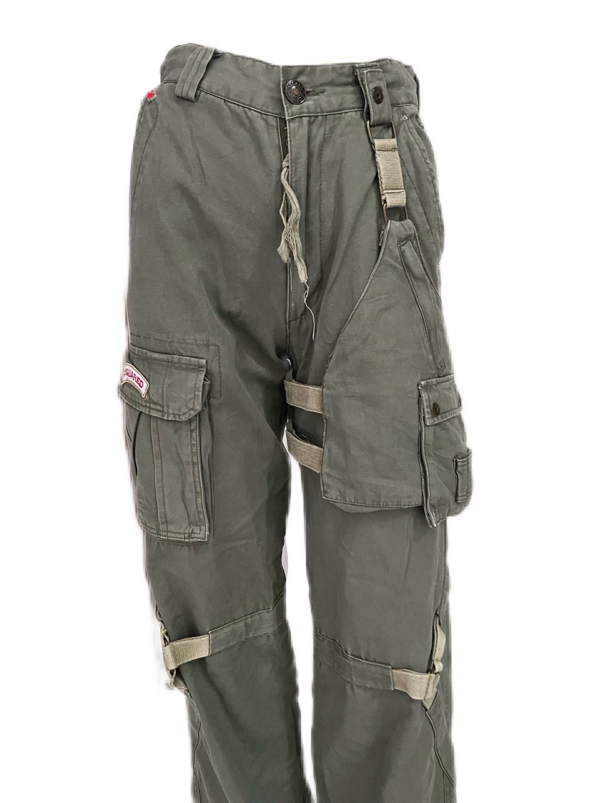 Dsquared2 SS01 Dsquared Tactical Bondage Flared Cargo Pants Size US 28 / EU 44 - 8 Thumbnail