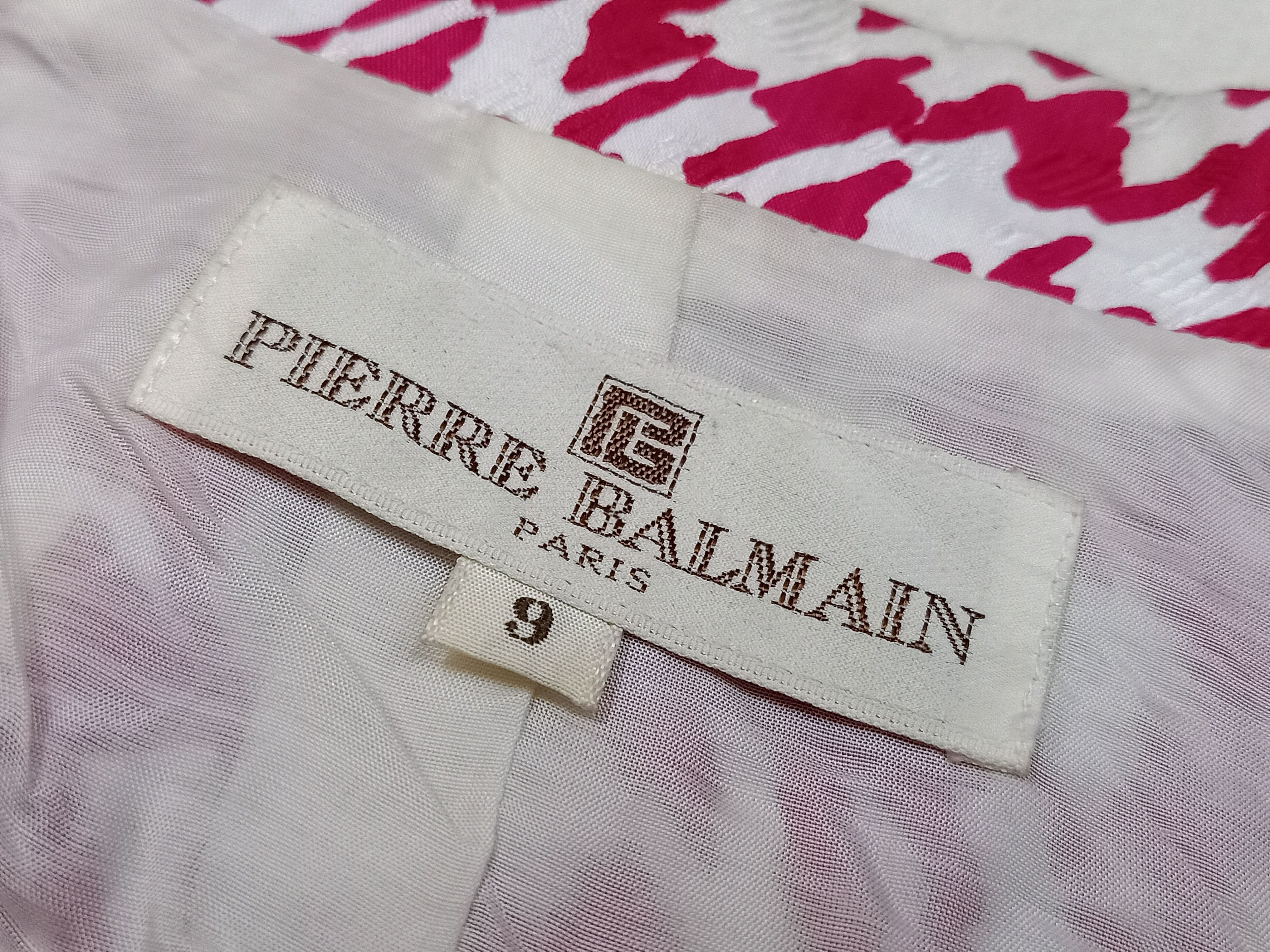 Balmain PIERRE BALMAIN Paris Cashmere Houndstooth Pink Crop Blazer Size M / US 6-8 / IT 42-44 - 6 Thumbnail