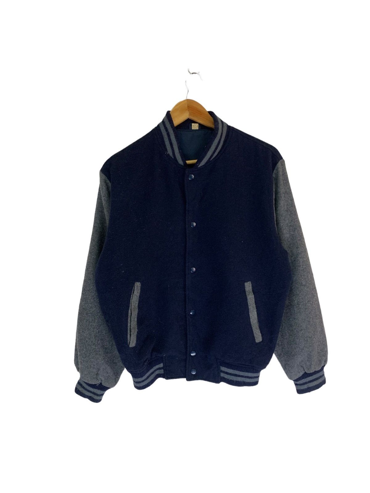 Japanese Brand × Vintage vintage wool bomber jacket snap button Size US M / EU 48-50 / 2 - 1 Thumbnail