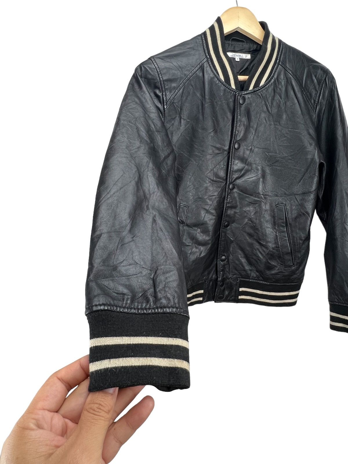 Journal Standard Journal Standard Relume Leather Sheep Skin Varsity Jacket Size US M / EU 48-50 / 2 - 6 Thumbnail