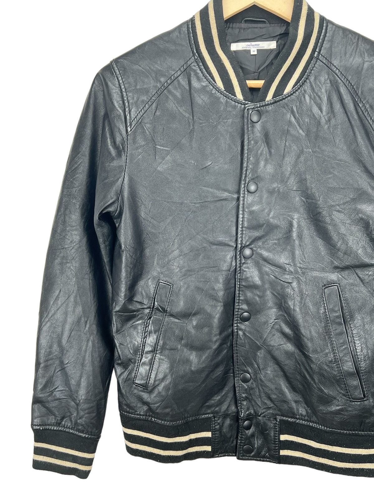 Journal Standard Journal Standard Relume Leather Sheep Skin Varsity Jacket Size US M / EU 48-50 / 2 - 4 Thumbnail