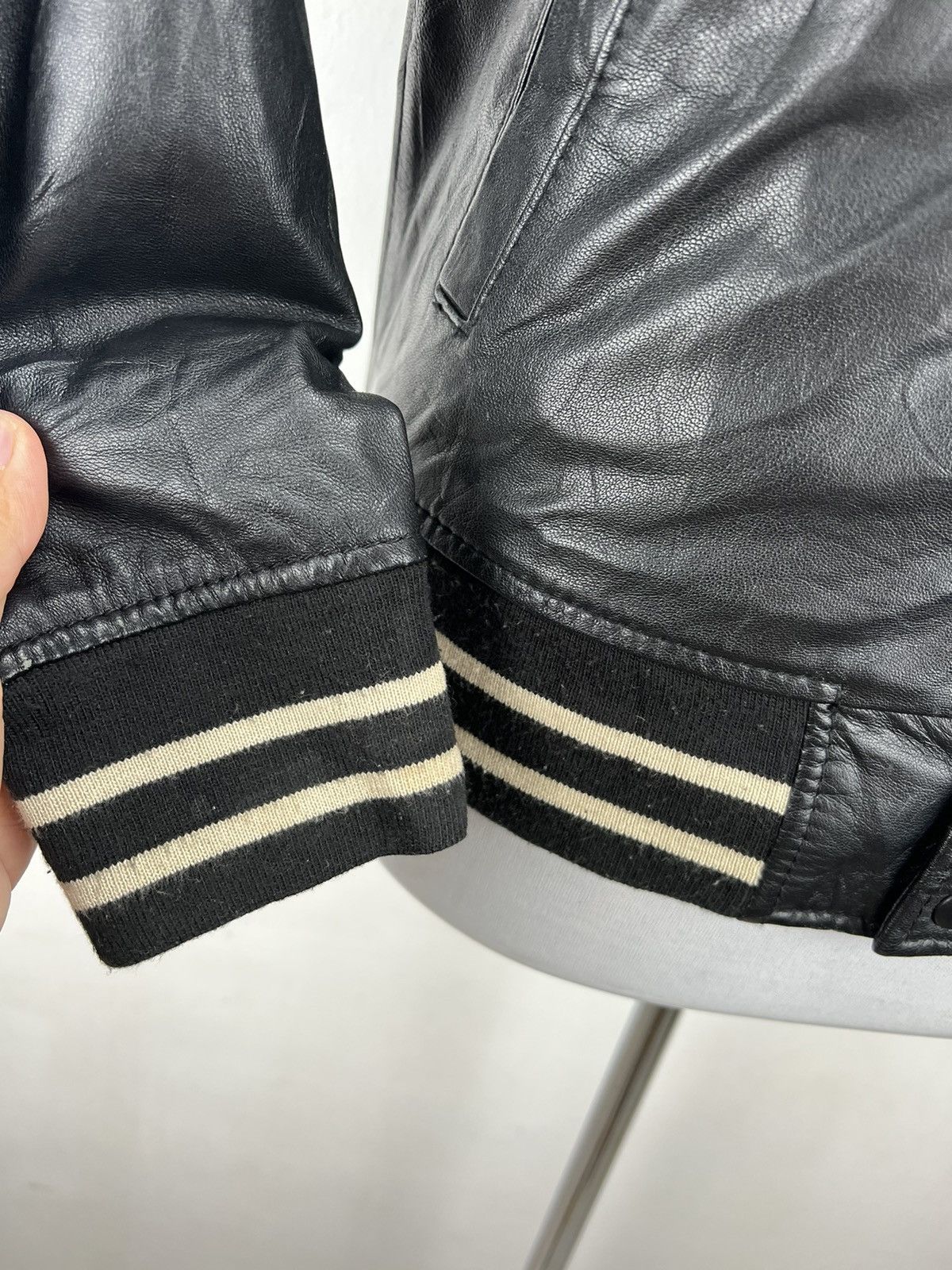 Journal Standard Journal Standard Relume Leather Sheep Skin Varsity Jacket Size US M / EU 48-50 / 2 - 15 Thumbnail