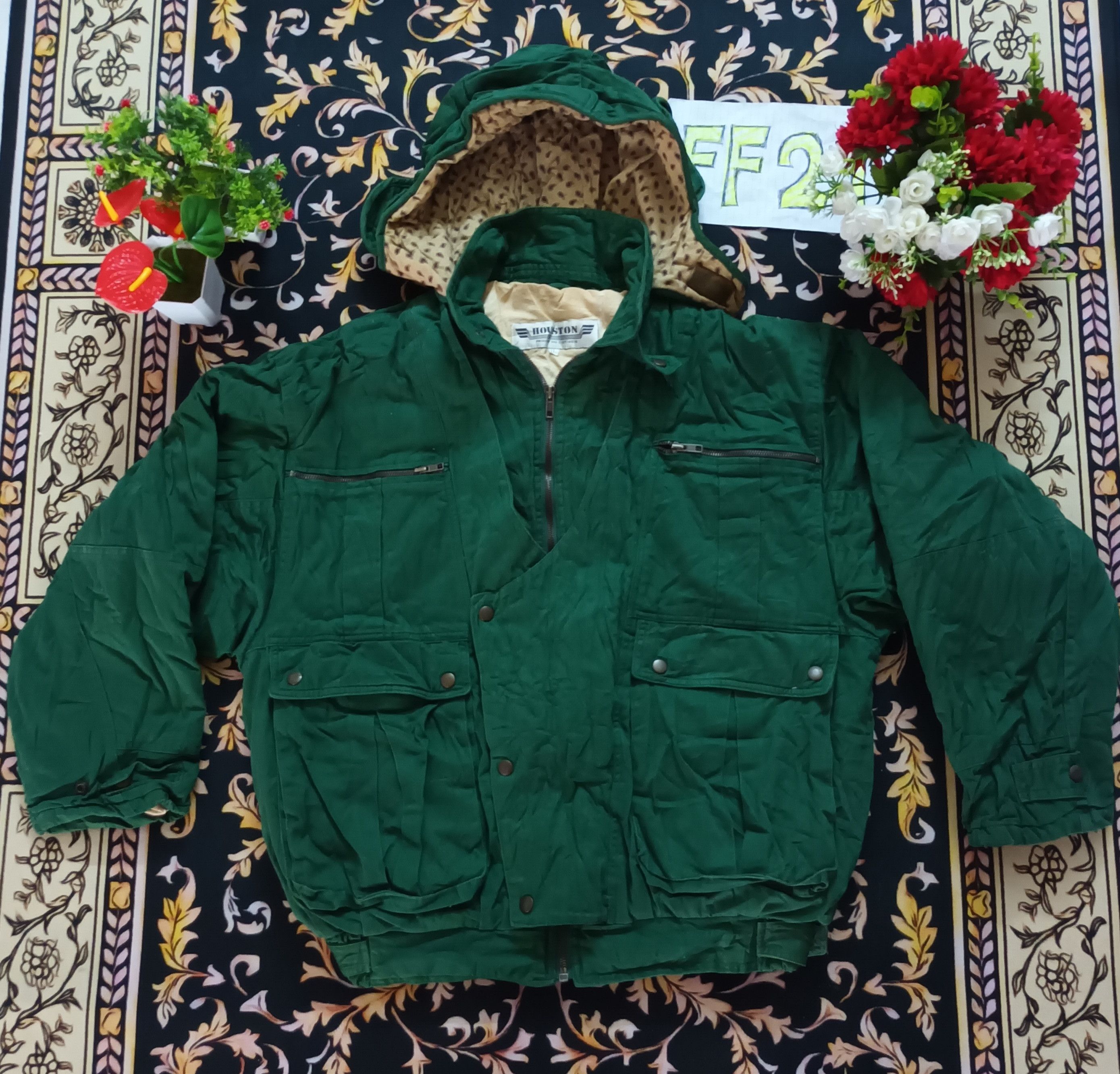 Debossed Logo Corduroy Jacket Bombers 