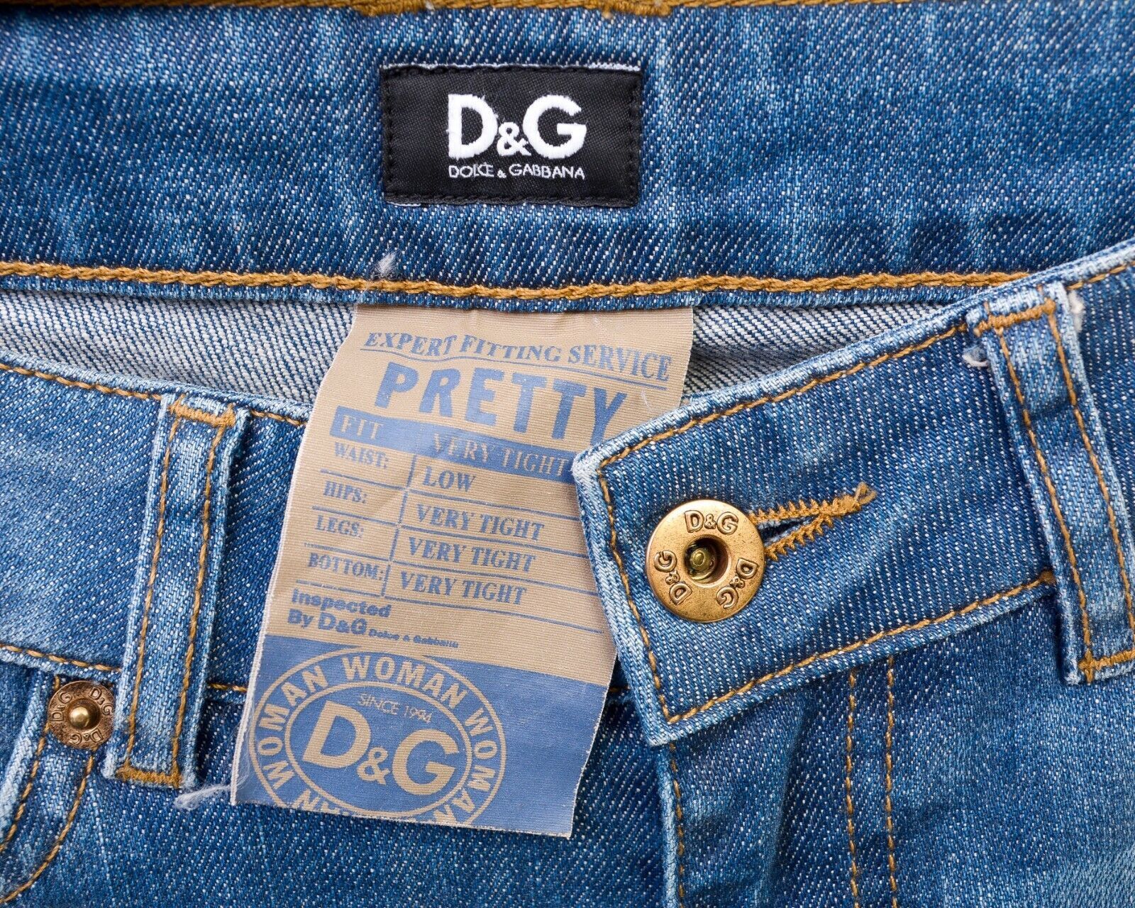 Dolce & Gabbana Skinny Women's W27 Distressed Jeans Trousers Very tight D&G Size 27" / US 4 / IT 40 - 3 Thumbnail