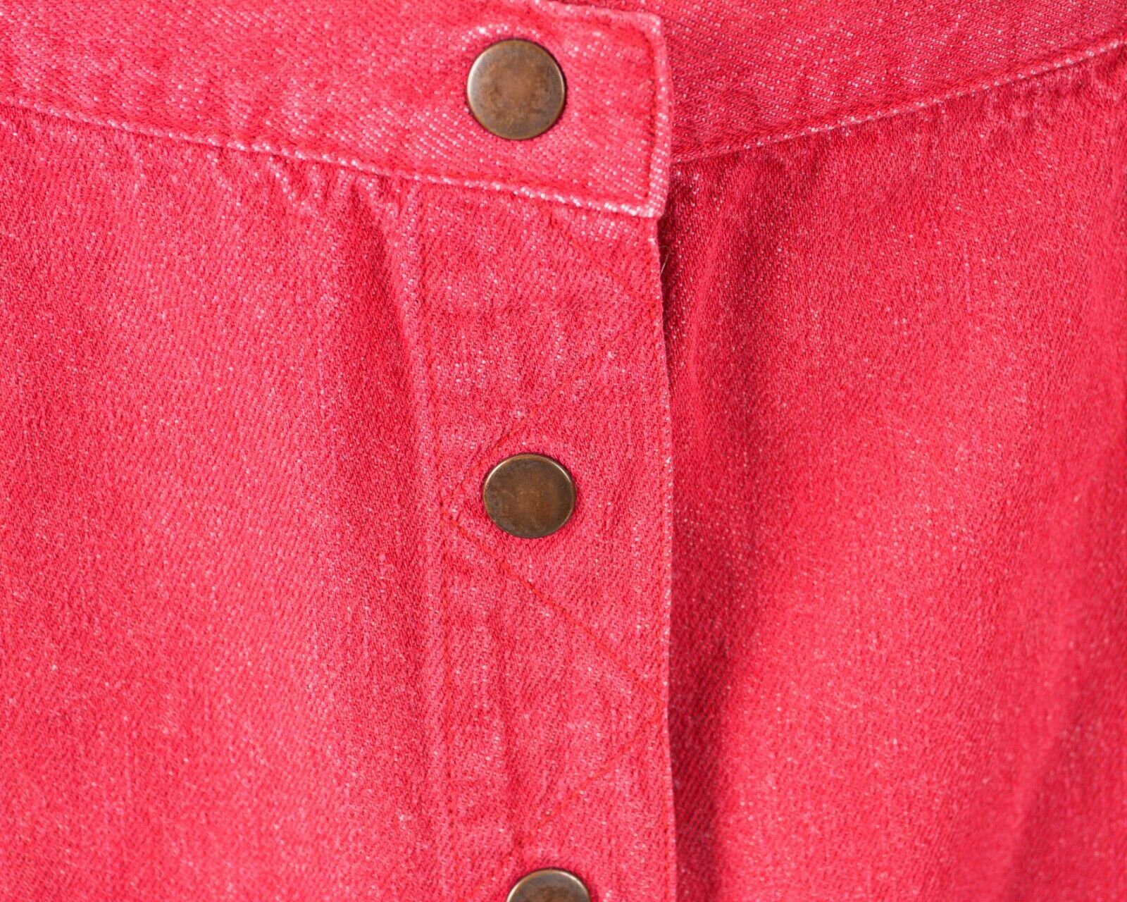 H&M × Vintage Casual Denim Jean Skirt Pencil Above Knee Snap Buttons Mod Size 32" / US 10 / IT 46 - 4 Thumbnail