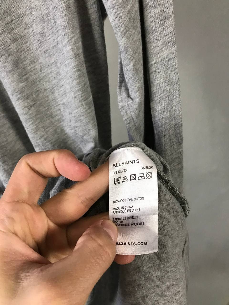 Allsaints Allsaints luxury streetwear gray longsleeve Size US XS / EU 42 / 0 - 8 Thumbnail