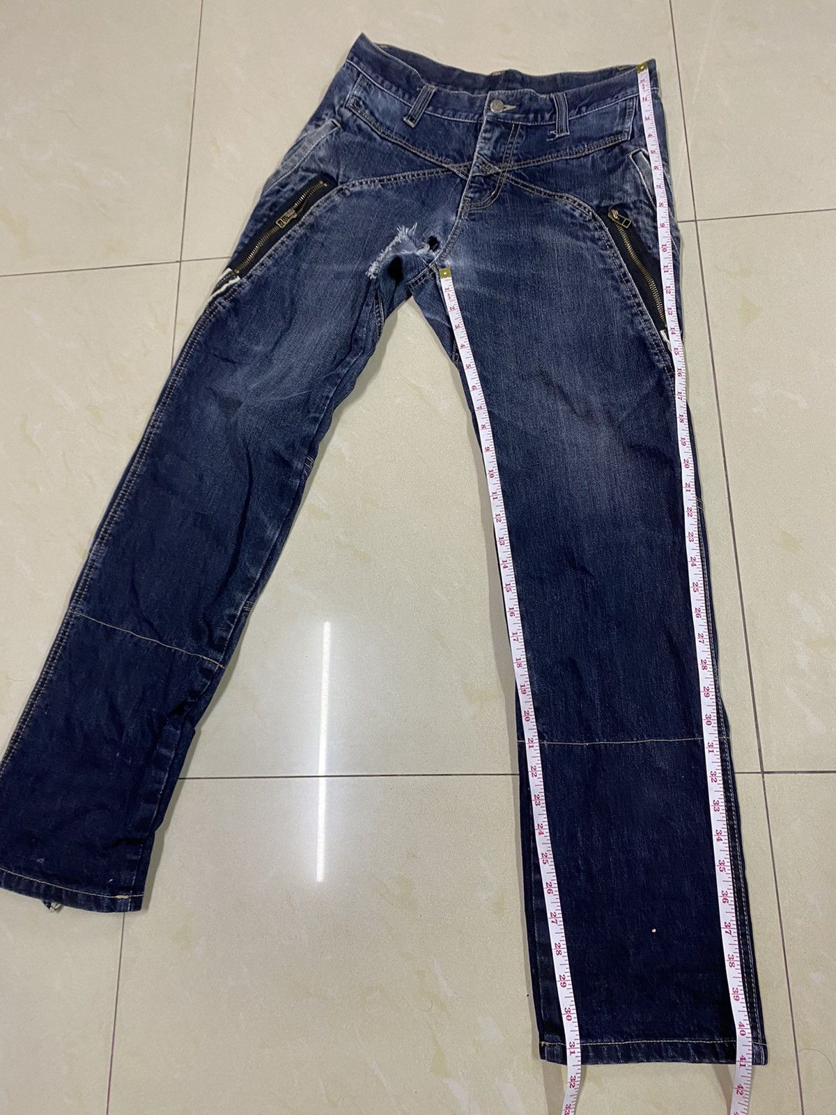 PPFM Destroyed🔥PPFM Ripped Distressed Denim Size US 30 / EU 46 - 22 Thumbnail
