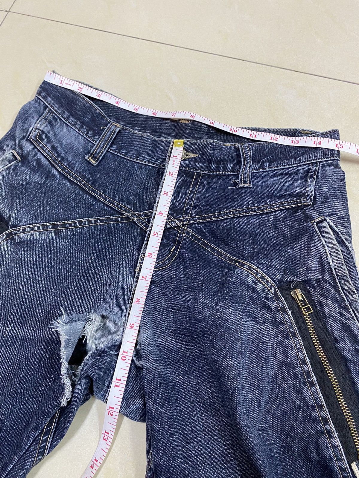 PPFM Destroyed🔥PPFM Ripped Distressed Denim Size US 30 / EU 46 - 20 Thumbnail
