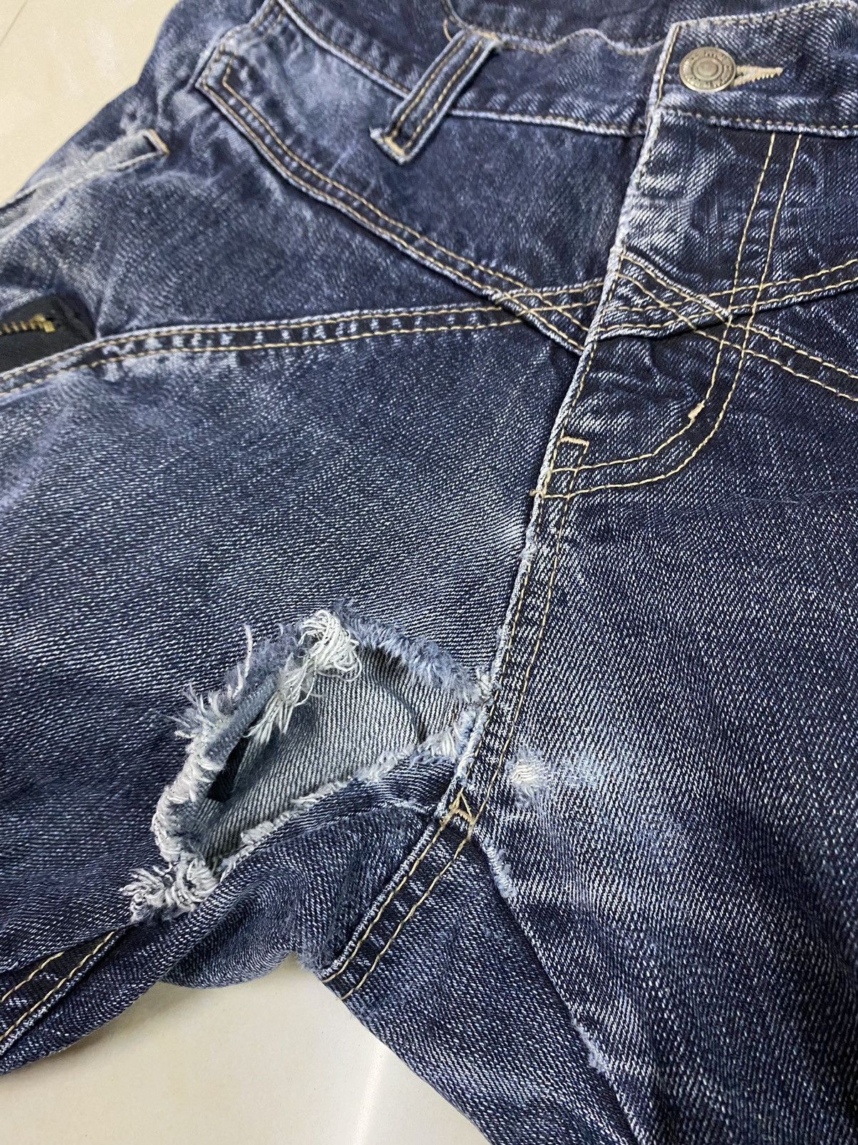 PPFM Destroyed🔥PPFM Ripped Distressed Denim Size US 30 / EU 46 - 8 Thumbnail