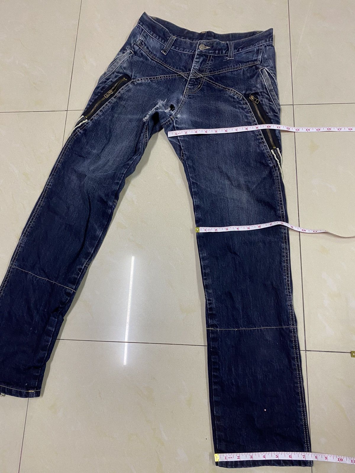 PPFM Destroyed🔥PPFM Ripped Distressed Denim Size US 30 / EU 46 - 21 Thumbnail