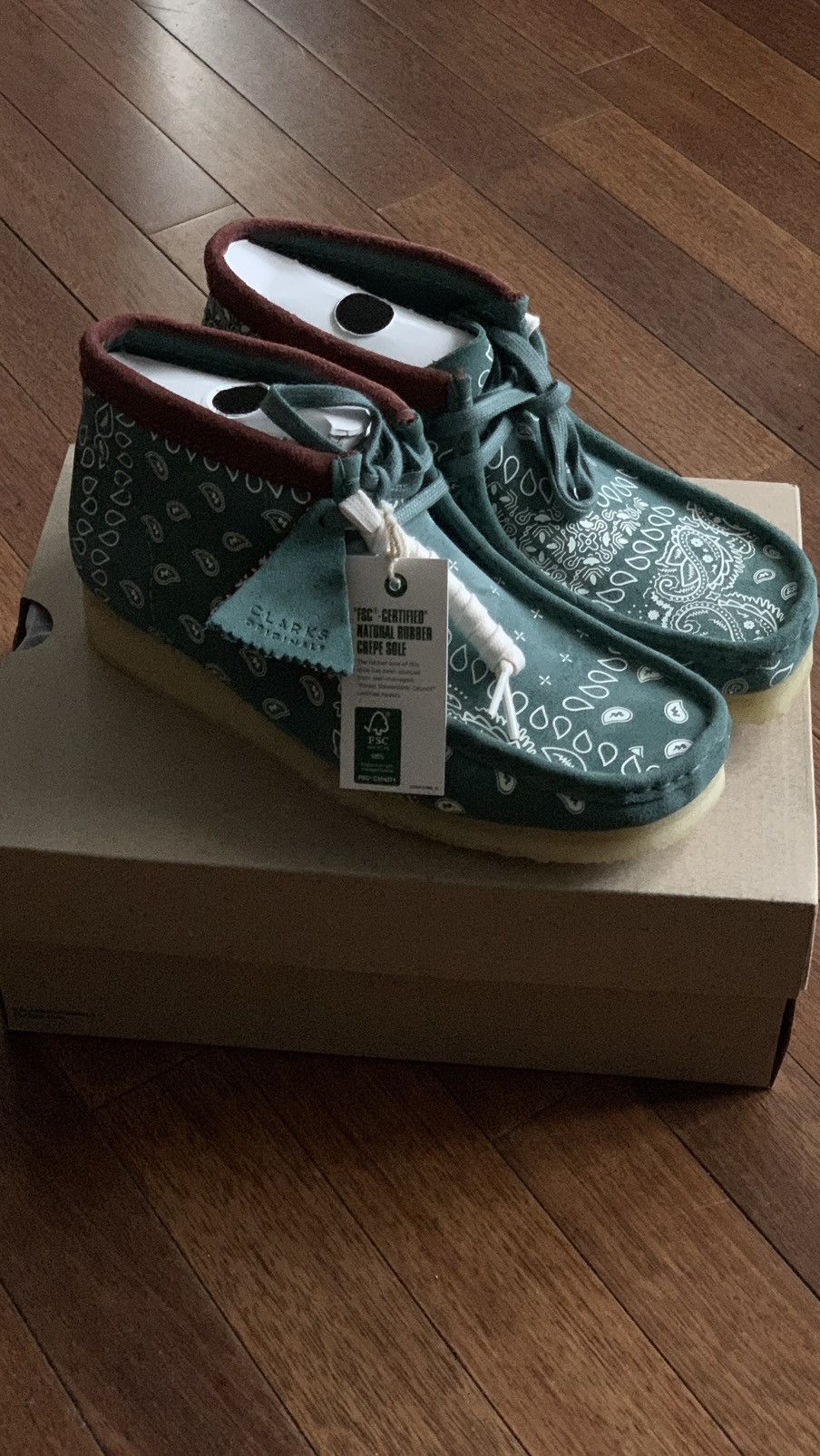 New Clarks Originals Wallabee Paisley Shoes size 39.5EU