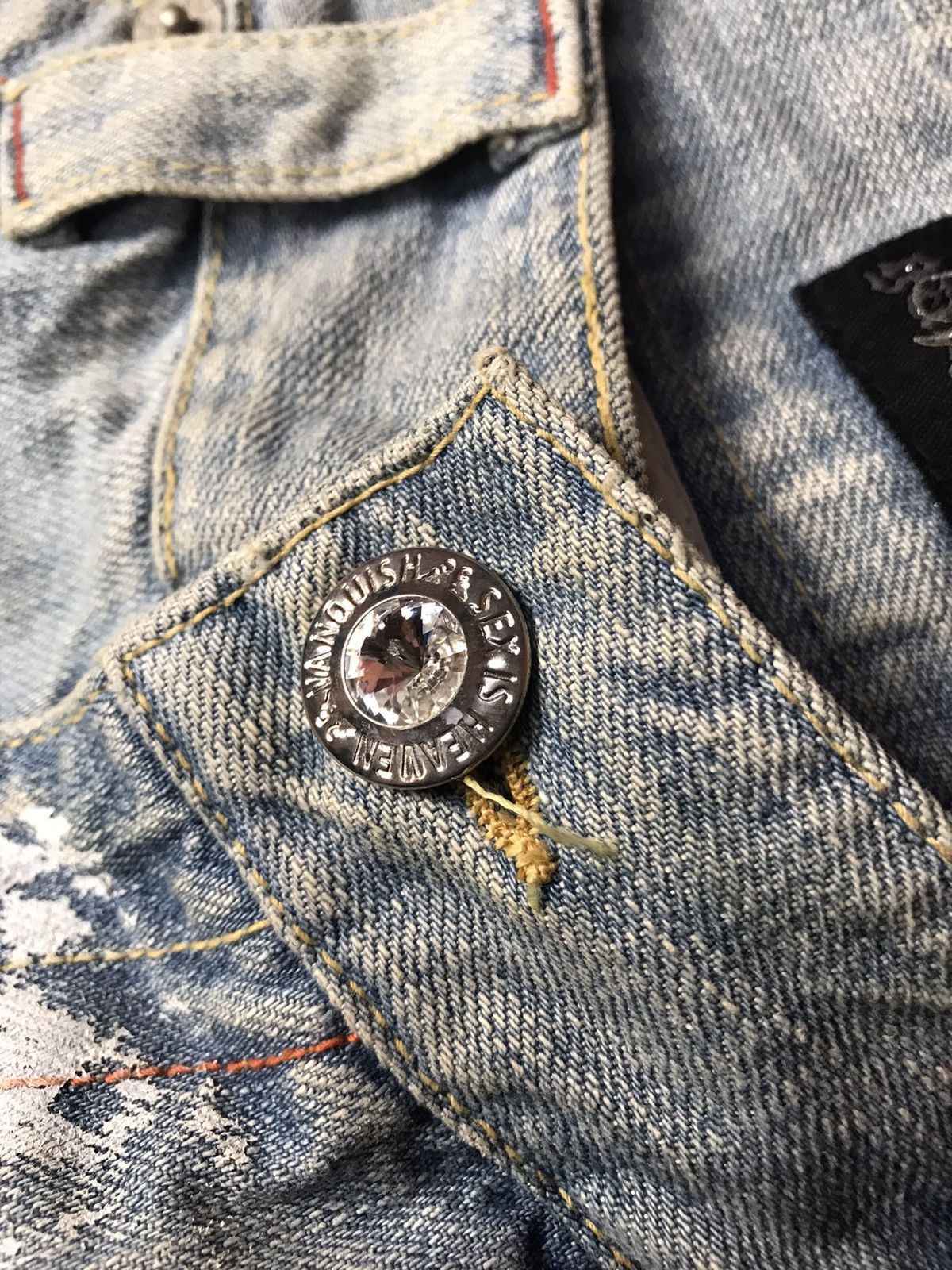 Vanquish Vanquish punk/goth style bootcut distressed denim jeans Size US 32 / EU 48 - 4 Thumbnail