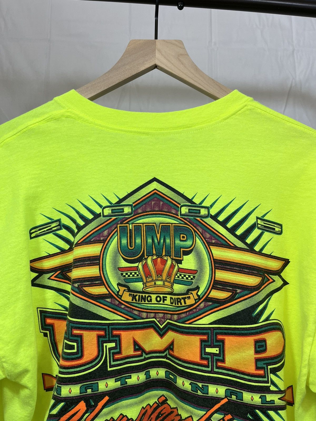 Vintage 2000s Speedway Car Race Y2K Neon Tee Size US L / EU 52-54 / 3 - 10 Thumbnail