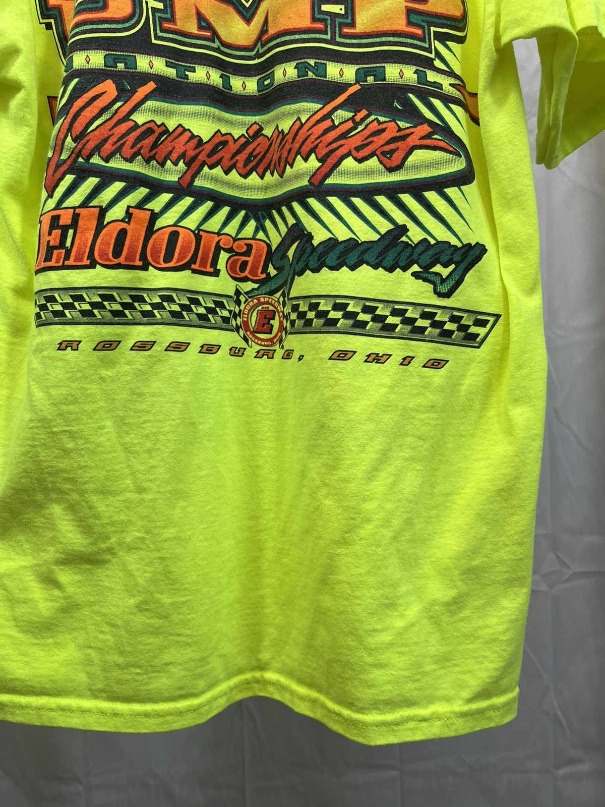 Vintage 2000s Speedway Car Race Y2K Neon Tee Size US L / EU 52-54 / 3 - 12 Thumbnail