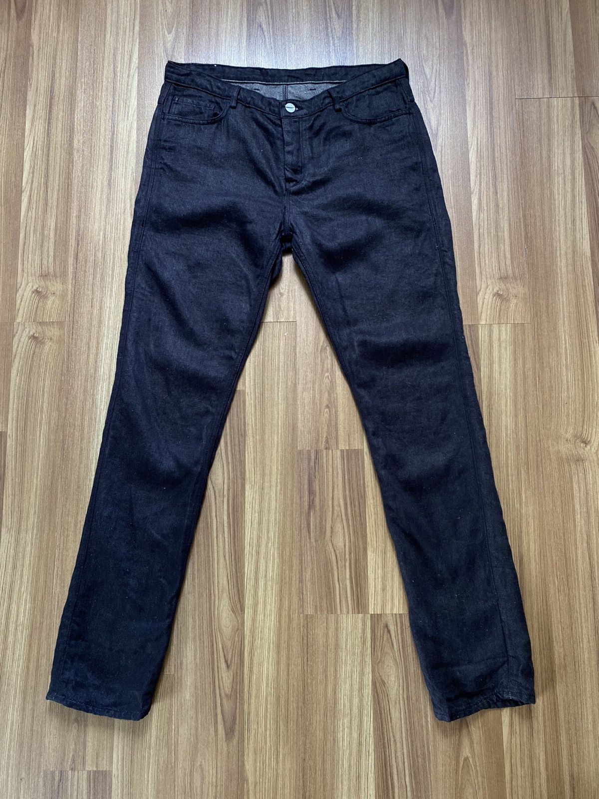 Freitag Eco Freitag Linen E100 Black Denim Jeans Pants 31/32 Evisu Size US 31 - 1 Thumbnail