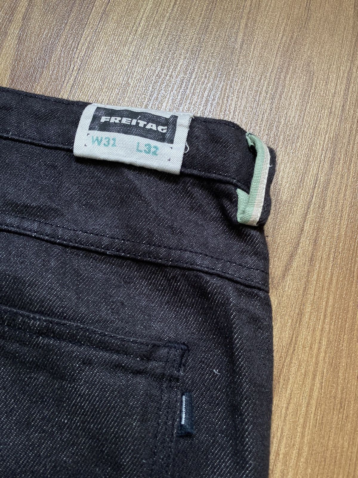 Freitag Eco Freitag Linen E100 Black Denim Jeans Pants 31/32 Evisu Size US 31 - 5 Thumbnail