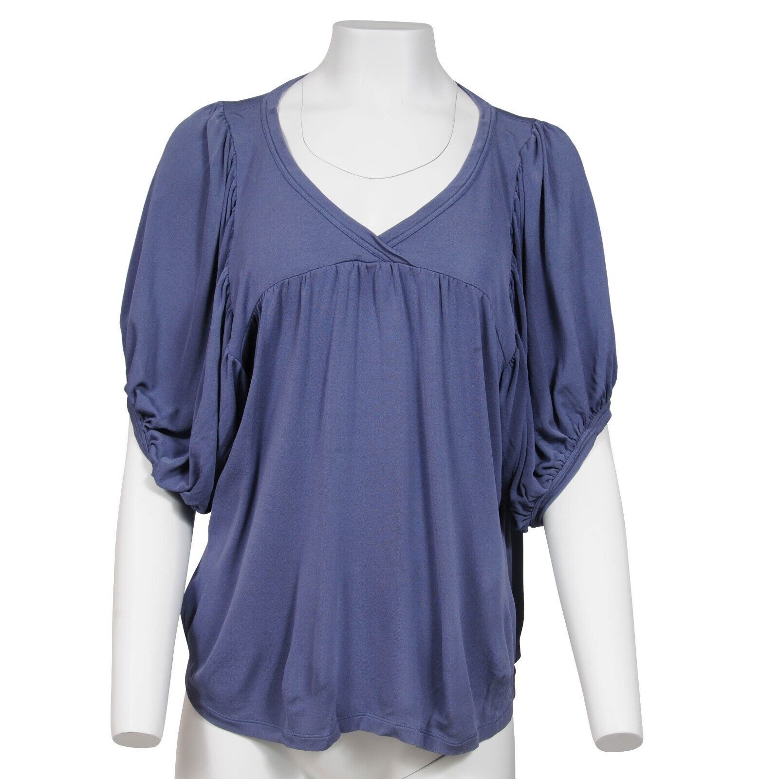 Fendi Ruffled Sleeve V Neck Stretch Blouse Size XS / US 0-2 / IT 36-38 - 1 Thumbnail