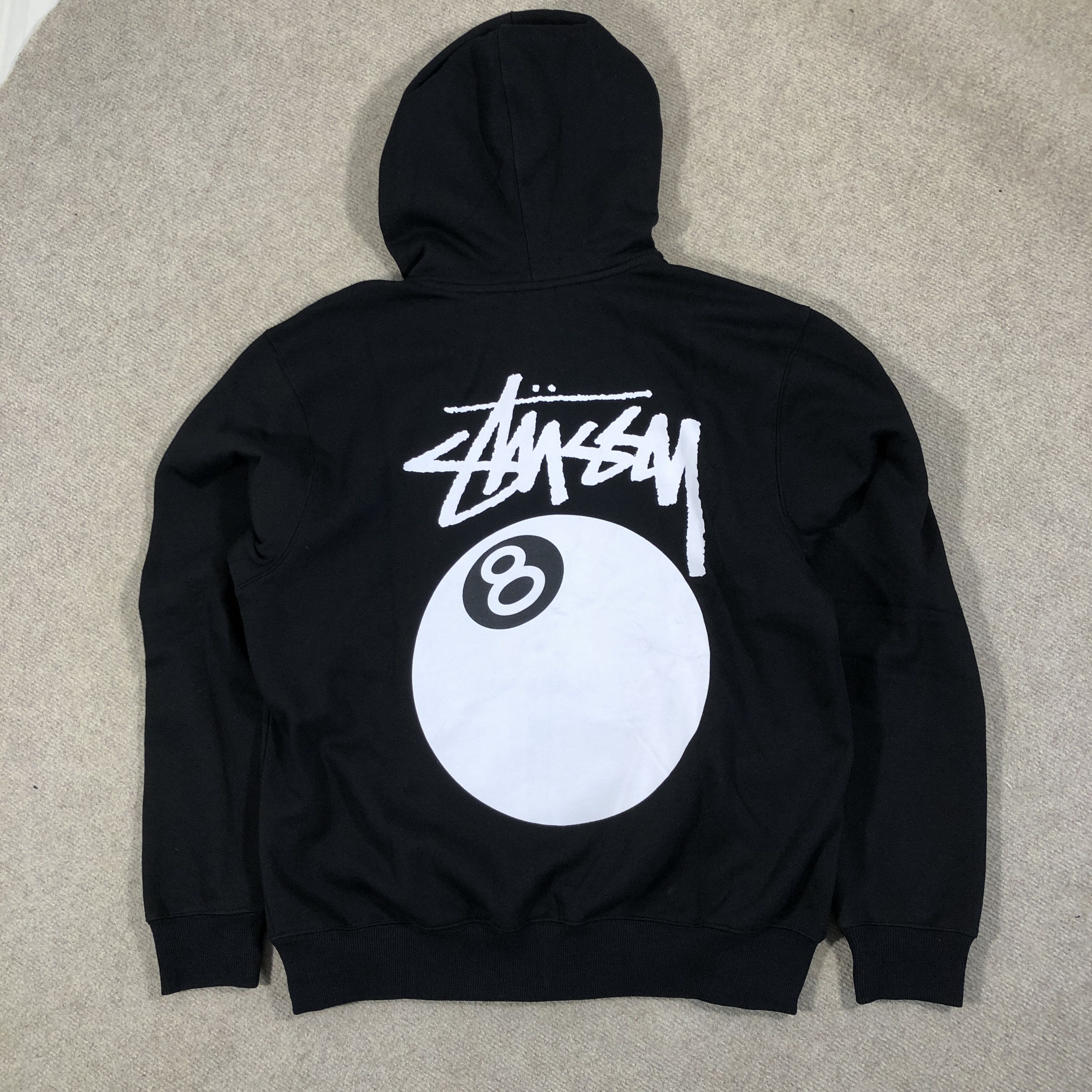 Streetwear × Stussy ️ 8 BALL STUSSY ZIP HOODIE - LARGE | Grailed