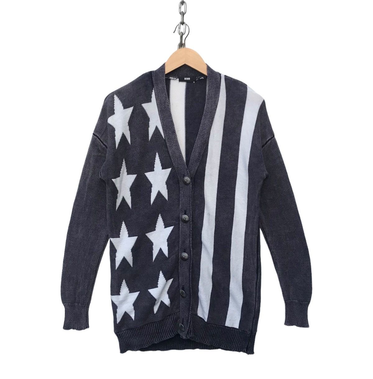 Japanese Brand Rodeo Crown Women Usa Flag Cardigan Casual Sweater Size M / US 6-8 / IT 42-44 - 1 Thumbnail