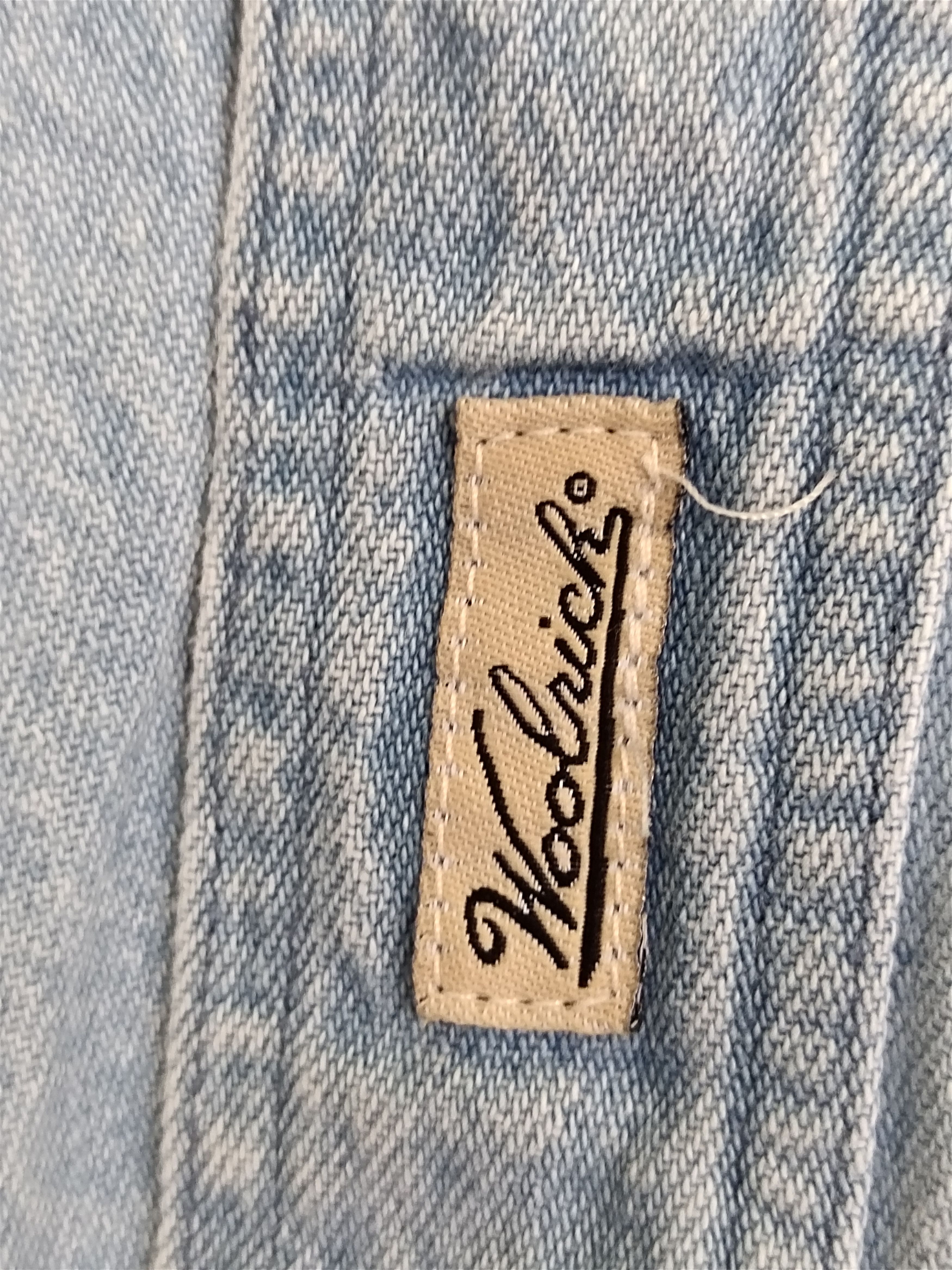 Vintage × Woolrich Woolen Mills Vintage 80s Woolrich "Aztec" Denim Shirt Size US L / EU 52-54 / 3 - 4 Thumbnail