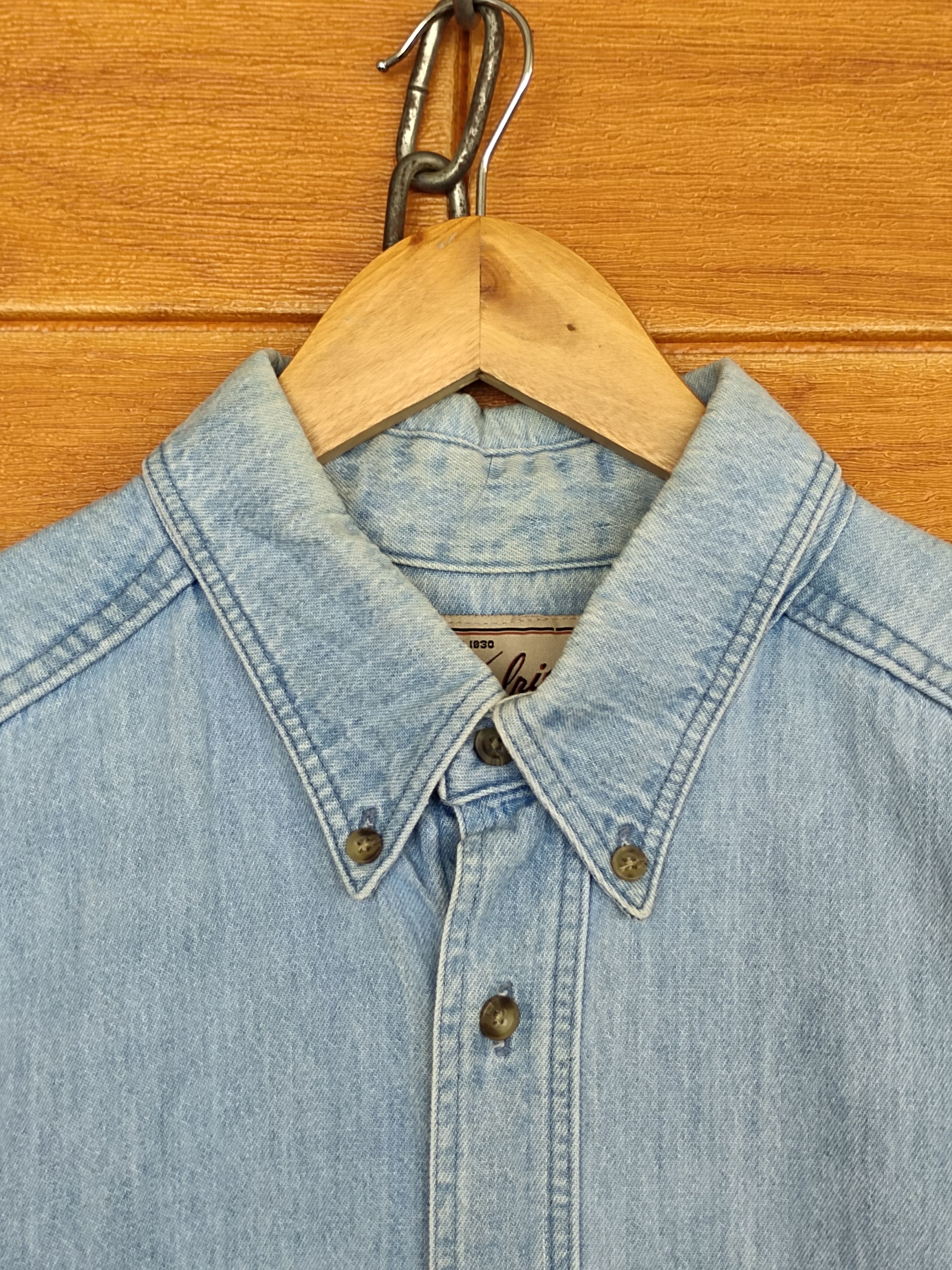Vintage × Woolrich Woolen Mills Vintage 80s Woolrich "Aztec" Denim Shirt Size US L / EU 52-54 / 3 - 5 Thumbnail