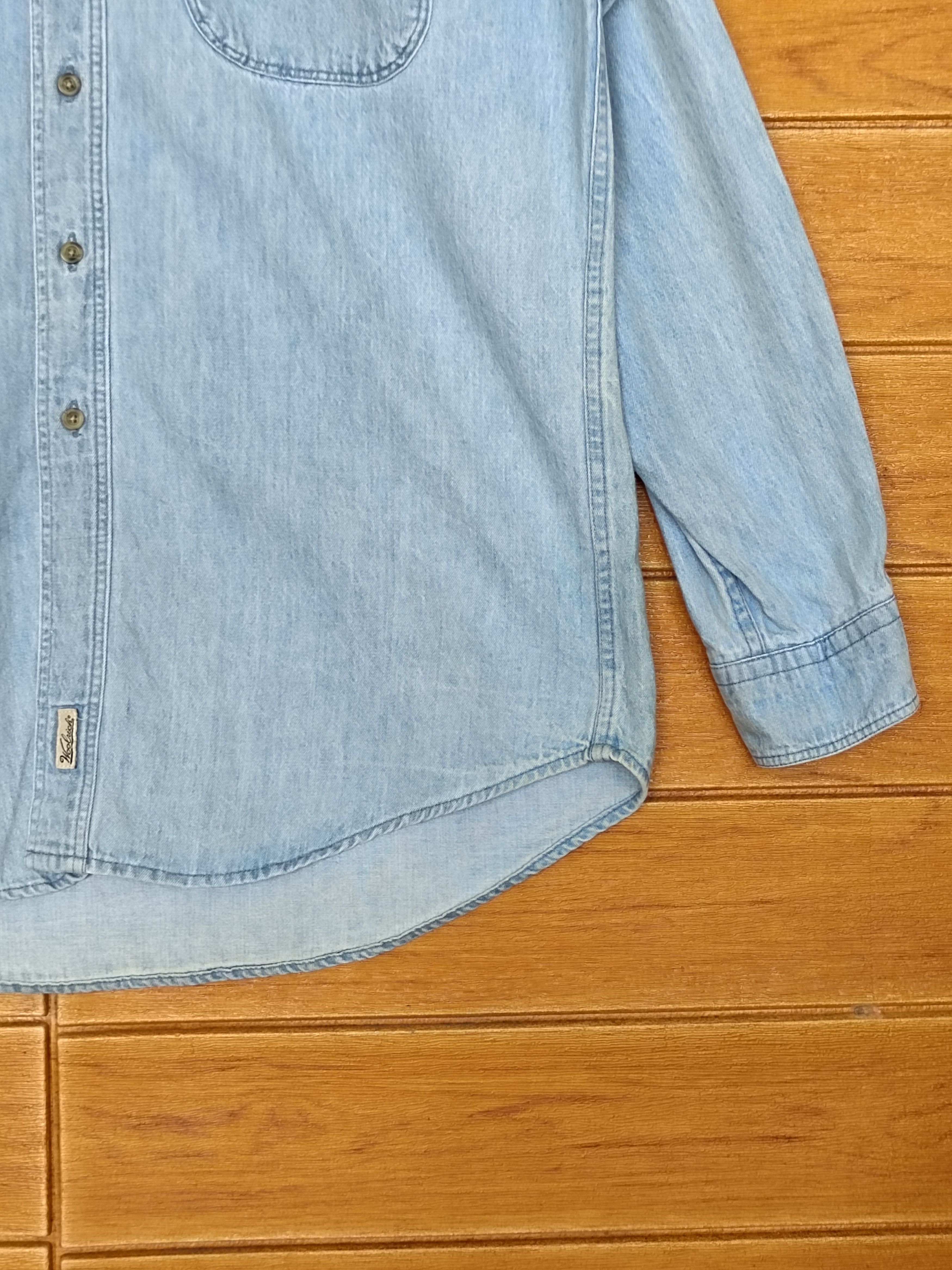 Vintage × Woolrich Woolen Mills Vintage 80s Woolrich "Aztec" Denim Shirt Size US L / EU 52-54 / 3 - 8 Thumbnail