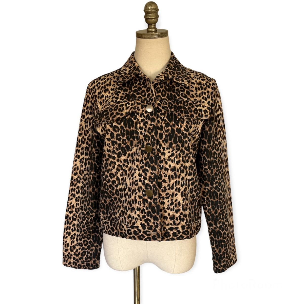 Vintage gos Leopard Cheetah Trucker Jacket By David Paul New York | Grailed