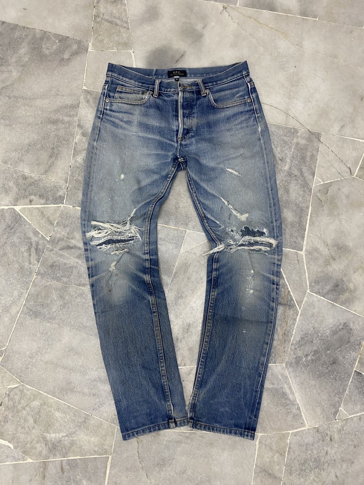 A.P.C. A.P.C RARE DISTRESSED DENIM Size 30" / US 8 / IT 44 - 1 Thumbnail