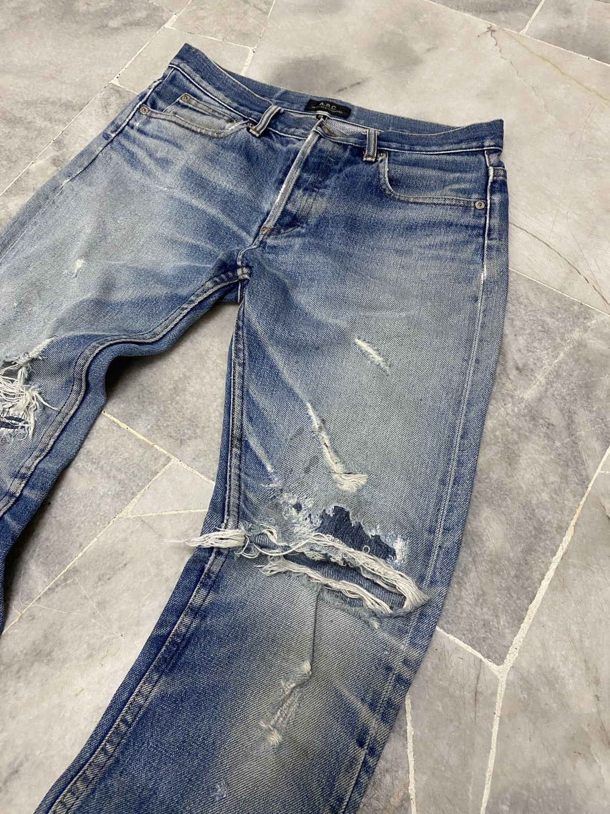 A.P.C. A.P.C RARE DISTRESSED DENIM Size 30" / US 8 / IT 44 - 3 Thumbnail