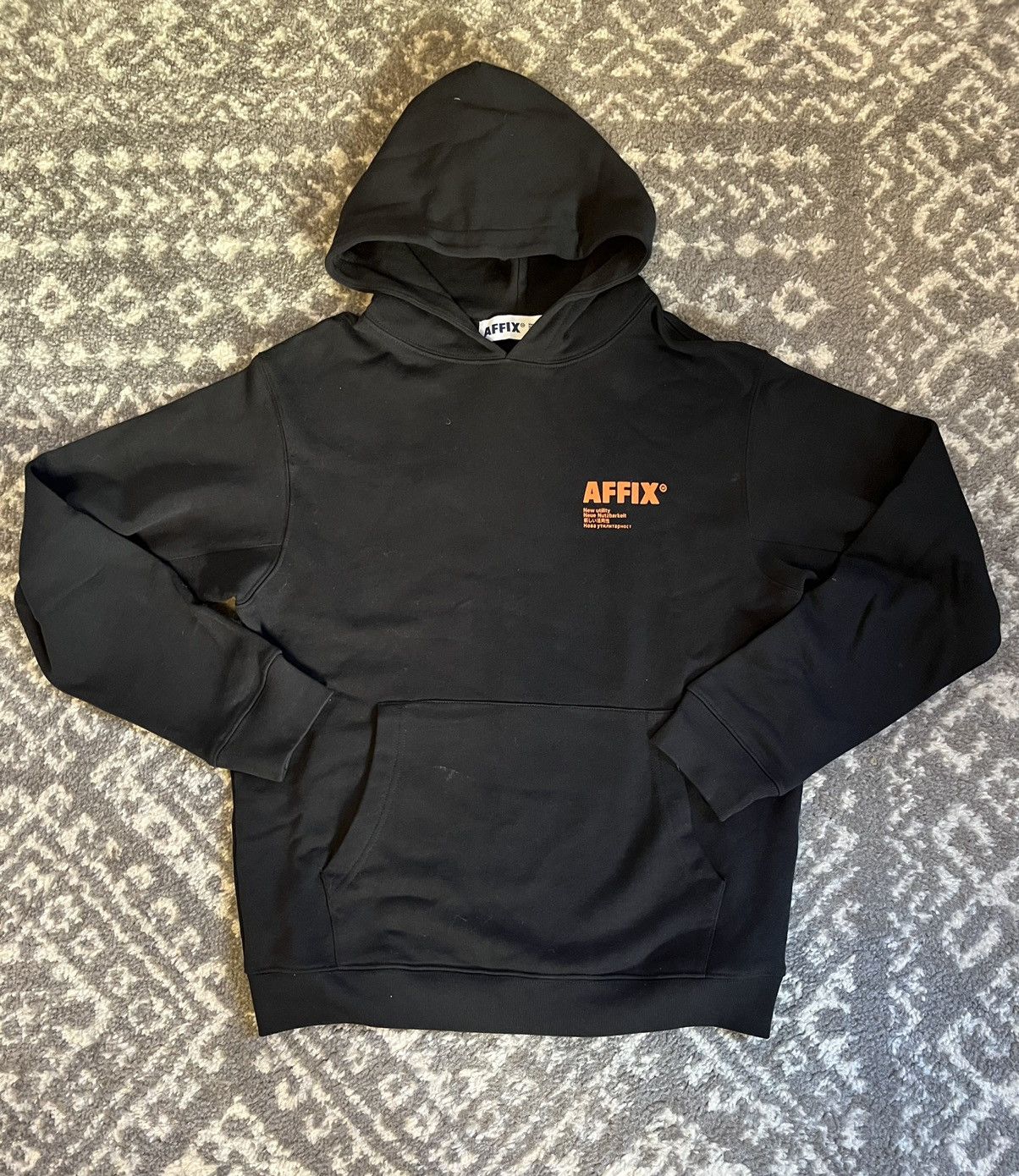 image of Affix Works Affix Logo Hoodie in Black, Men's (Size Small)