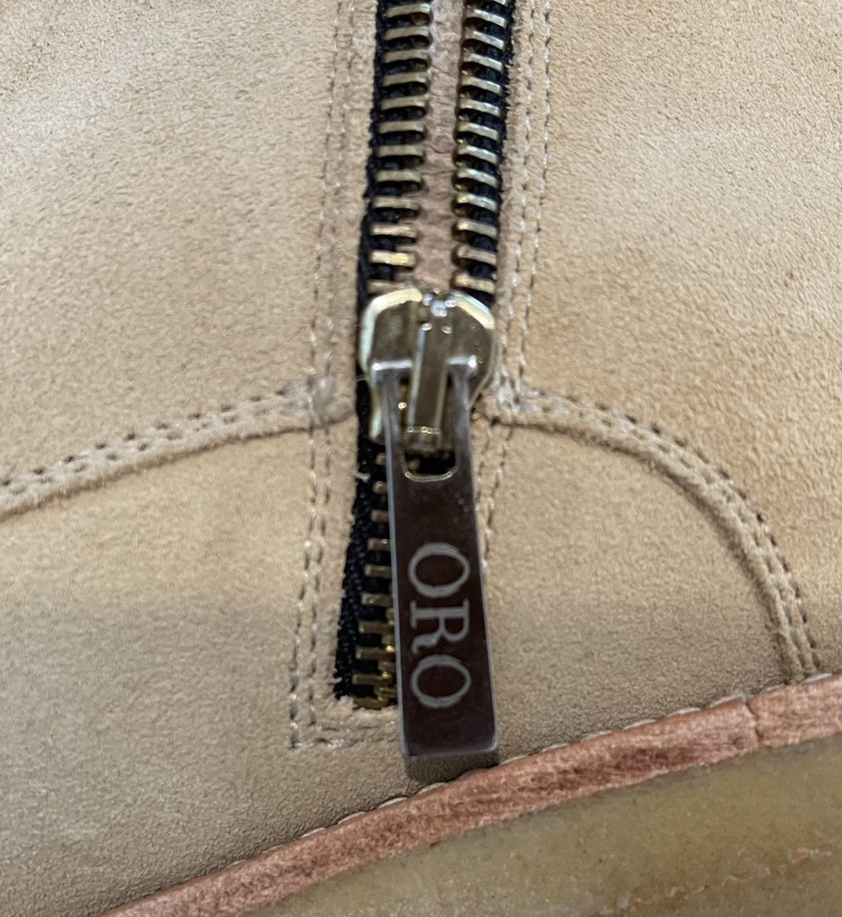 Oro Los Angeles Oro Los Angeles Beige Crepe Combat Boots Size US 8 / EU 41 - 7 Thumbnail
