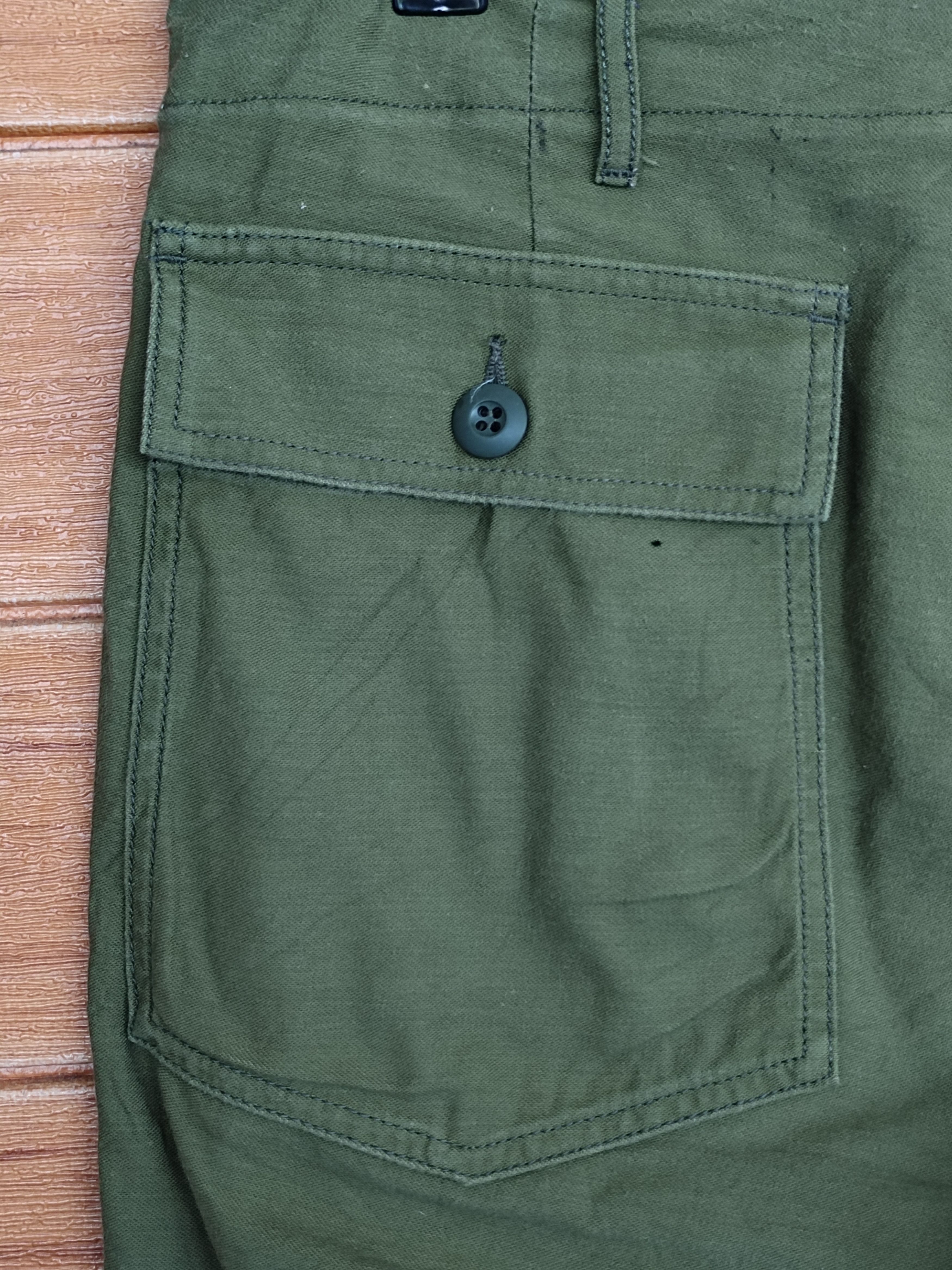 Comme des Garcons × Undercover Journal Standard Japan Olive Green Fatigue Trouser Pants Size US 33 - 11 Thumbnail