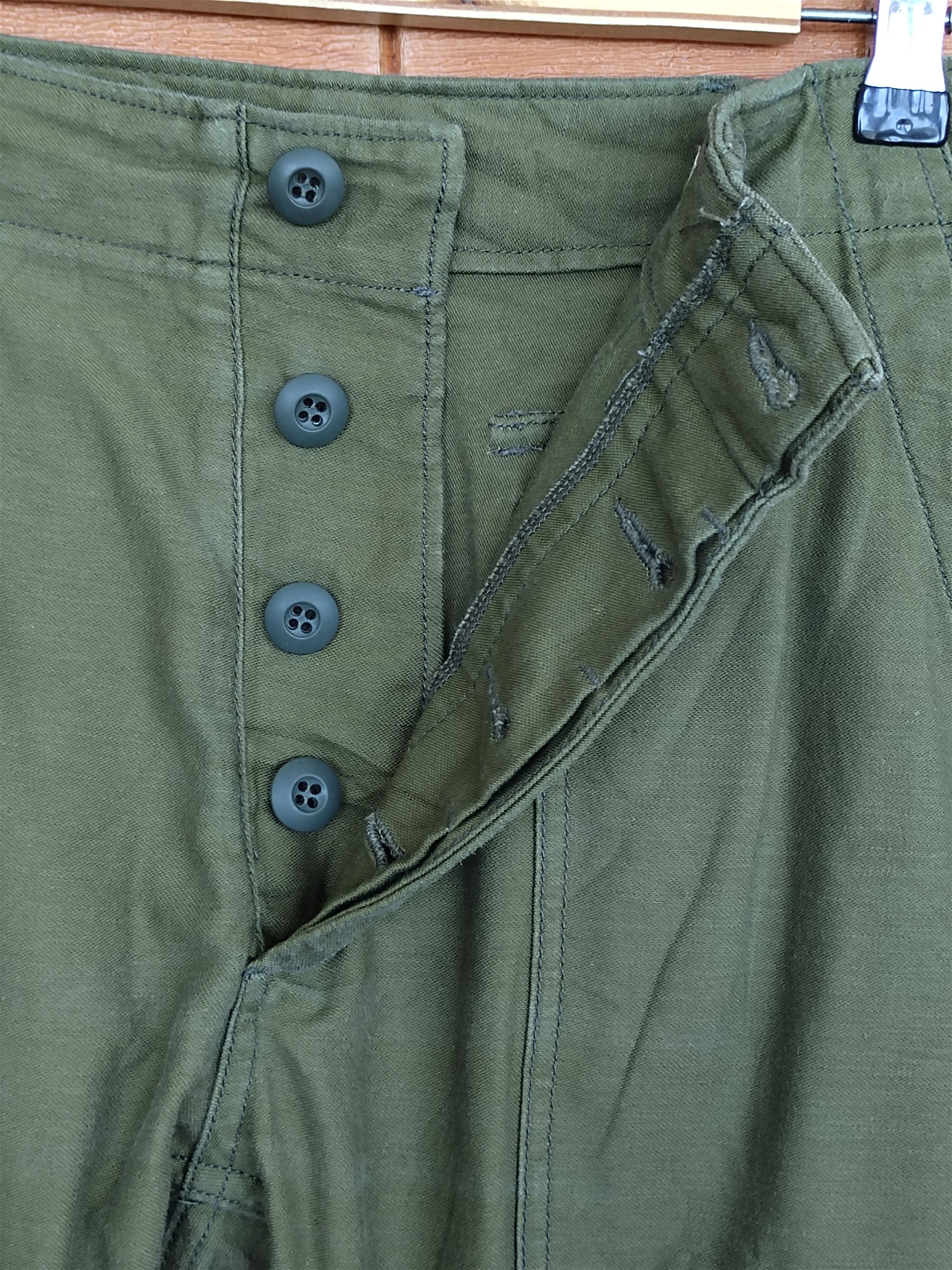 Comme des Garcons × Undercover Journal Standard Japan Olive Green Fatigue Trouser Pants Size US 33 - 14 Thumbnail