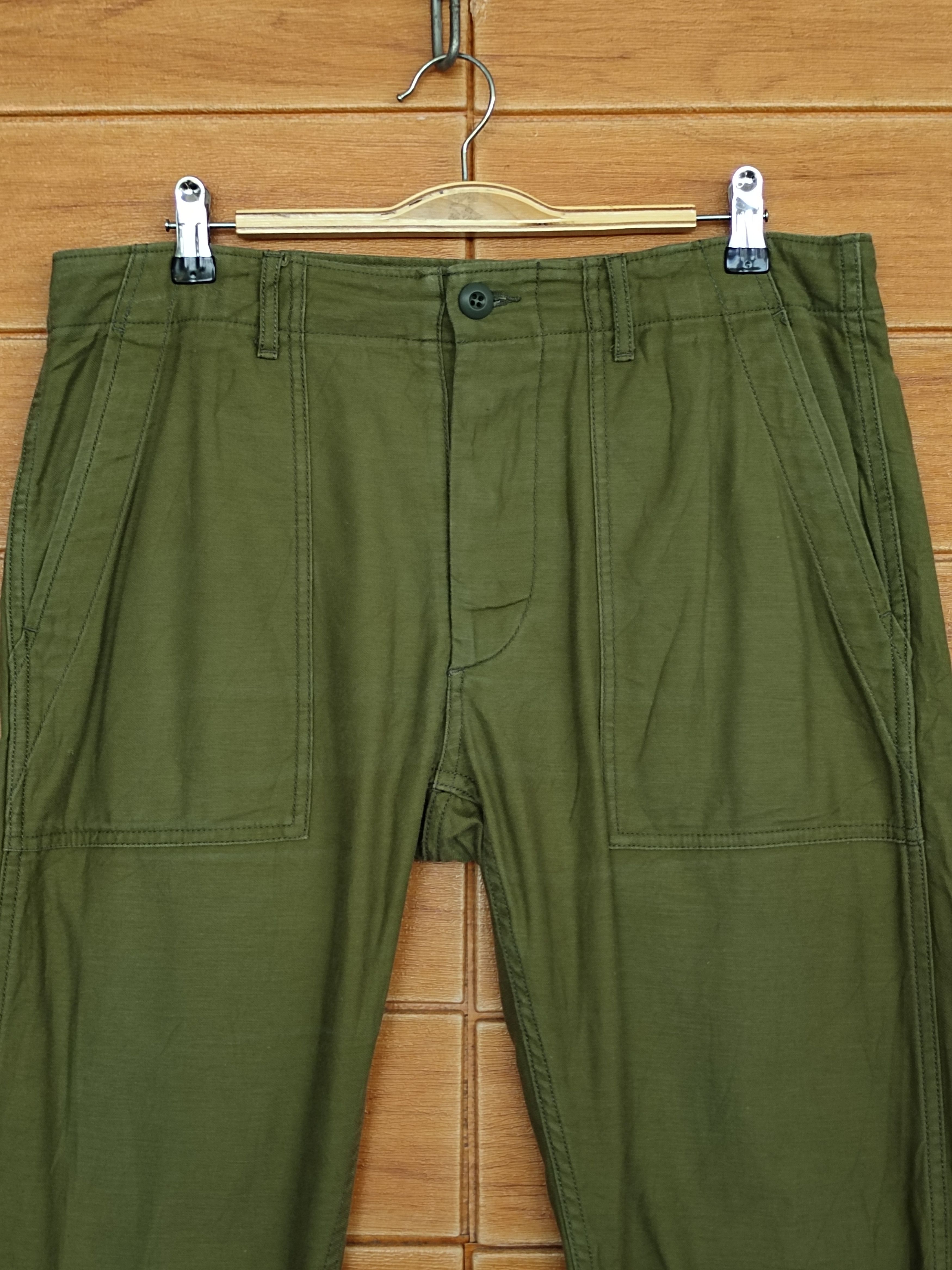 Comme des Garcons × Undercover Journal Standard Japan Olive Green Fatigue Trouser Pants Size US 33 - 2 Thumbnail