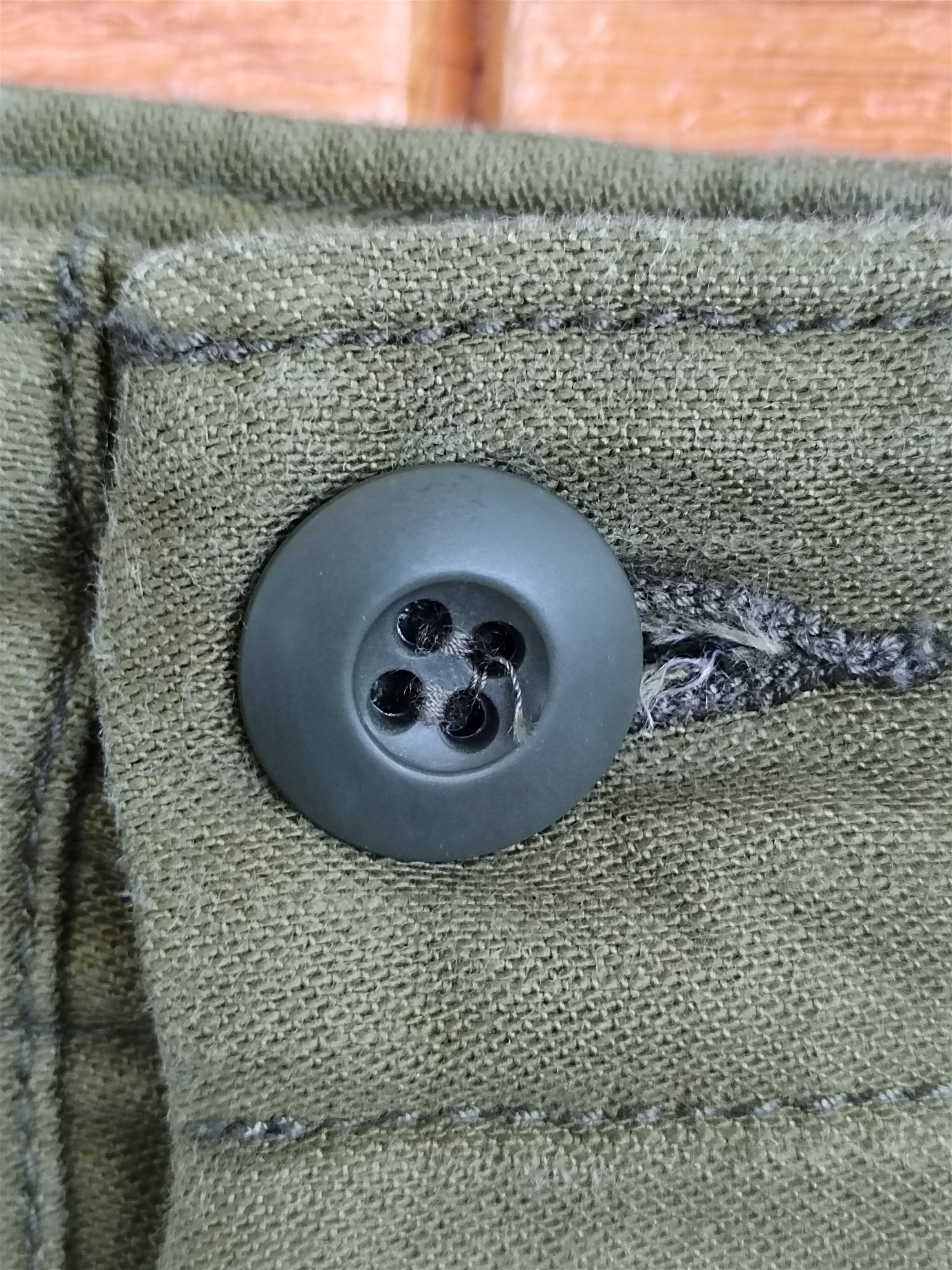 Comme des Garcons × Undercover Journal Standard Japan Olive Green Fatigue Trouser Pants Size US 33 - 13 Thumbnail