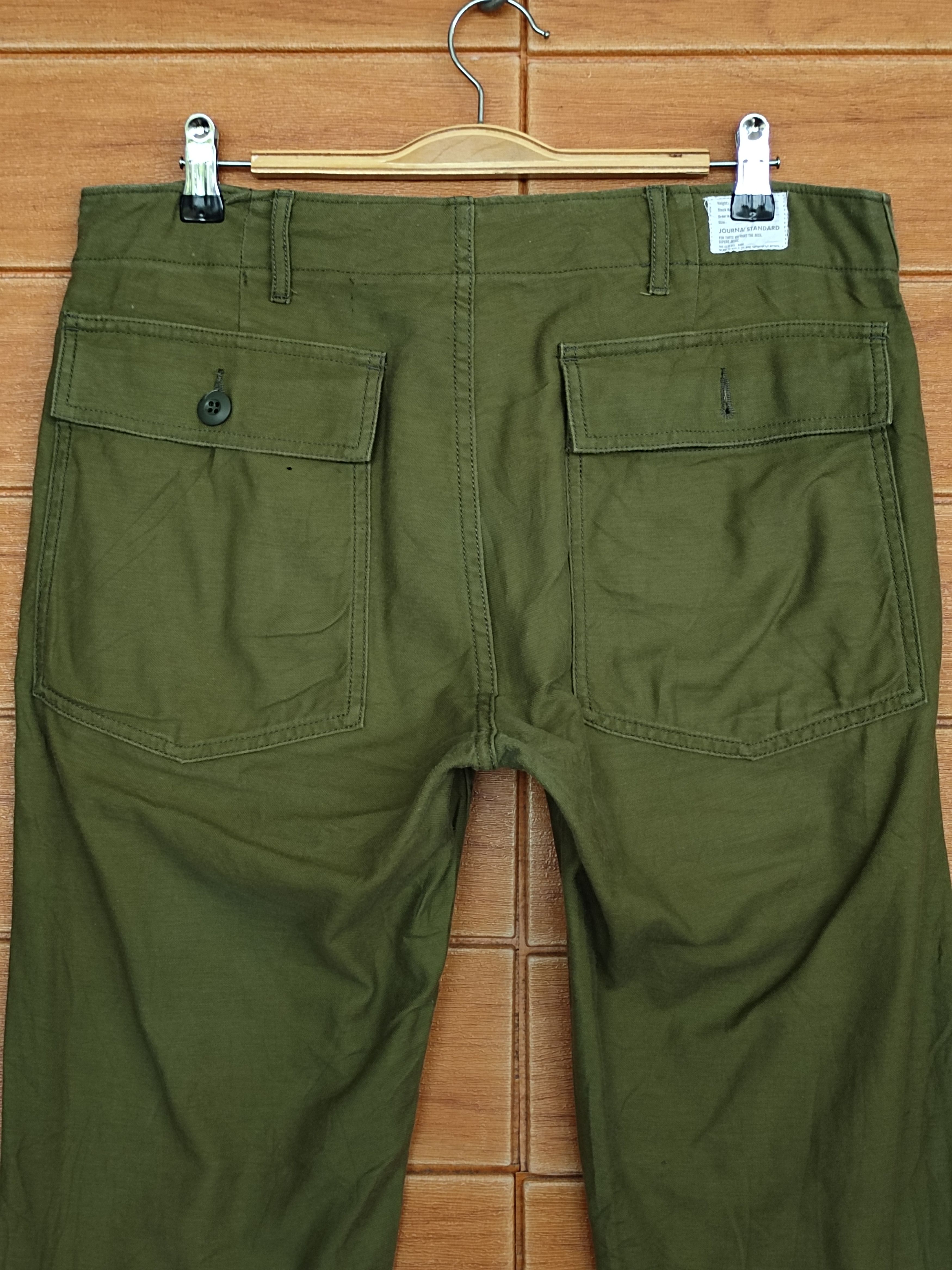 Comme des Garcons × Undercover Journal Standard Japan Olive Green Fatigue Trouser Pants Size US 33 - 8 Thumbnail