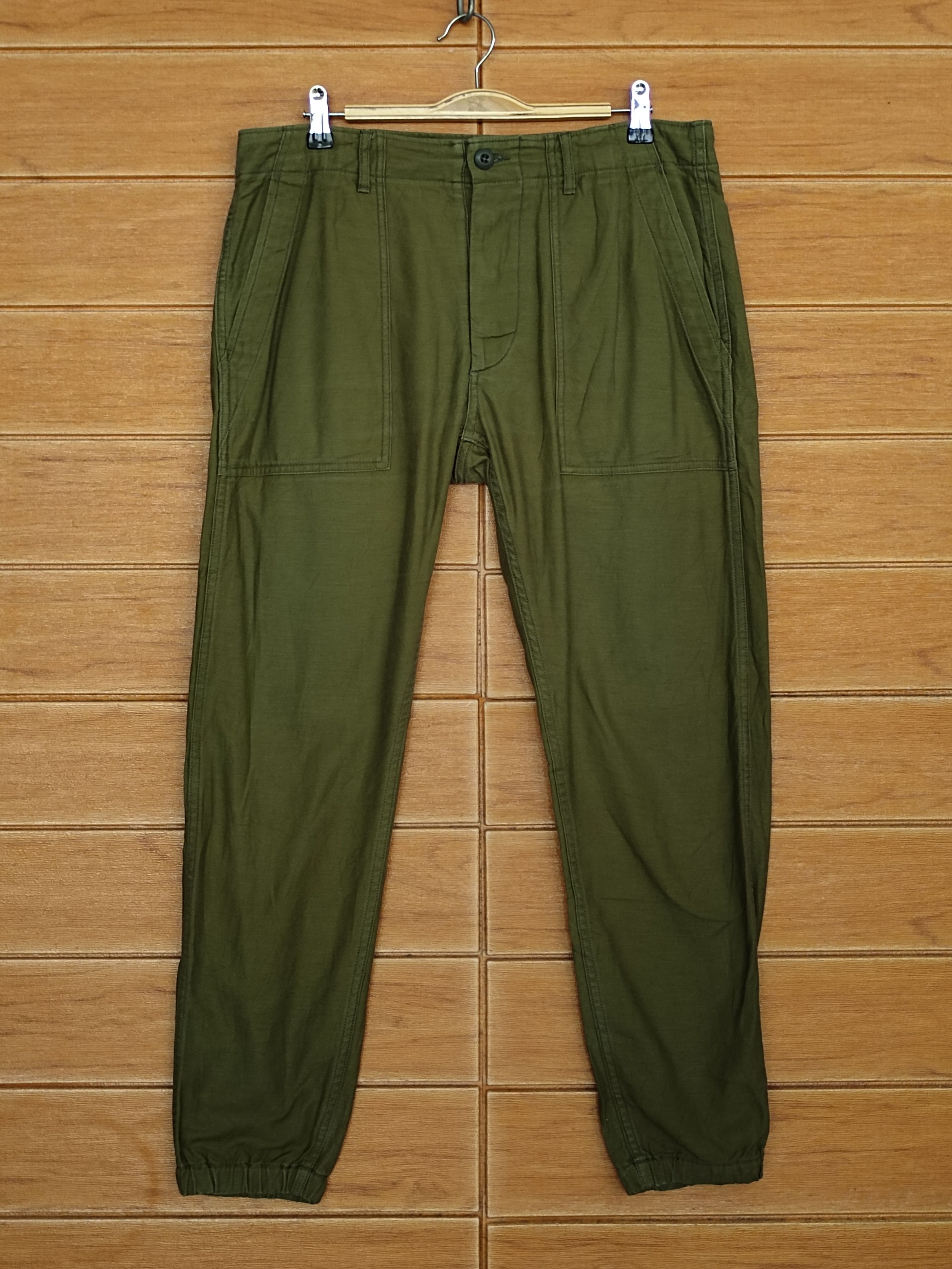Comme des Garcons × Undercover Journal Standard Japan Olive Green Fatigue Trouser Pants Size US 33 - 1 Thumbnail