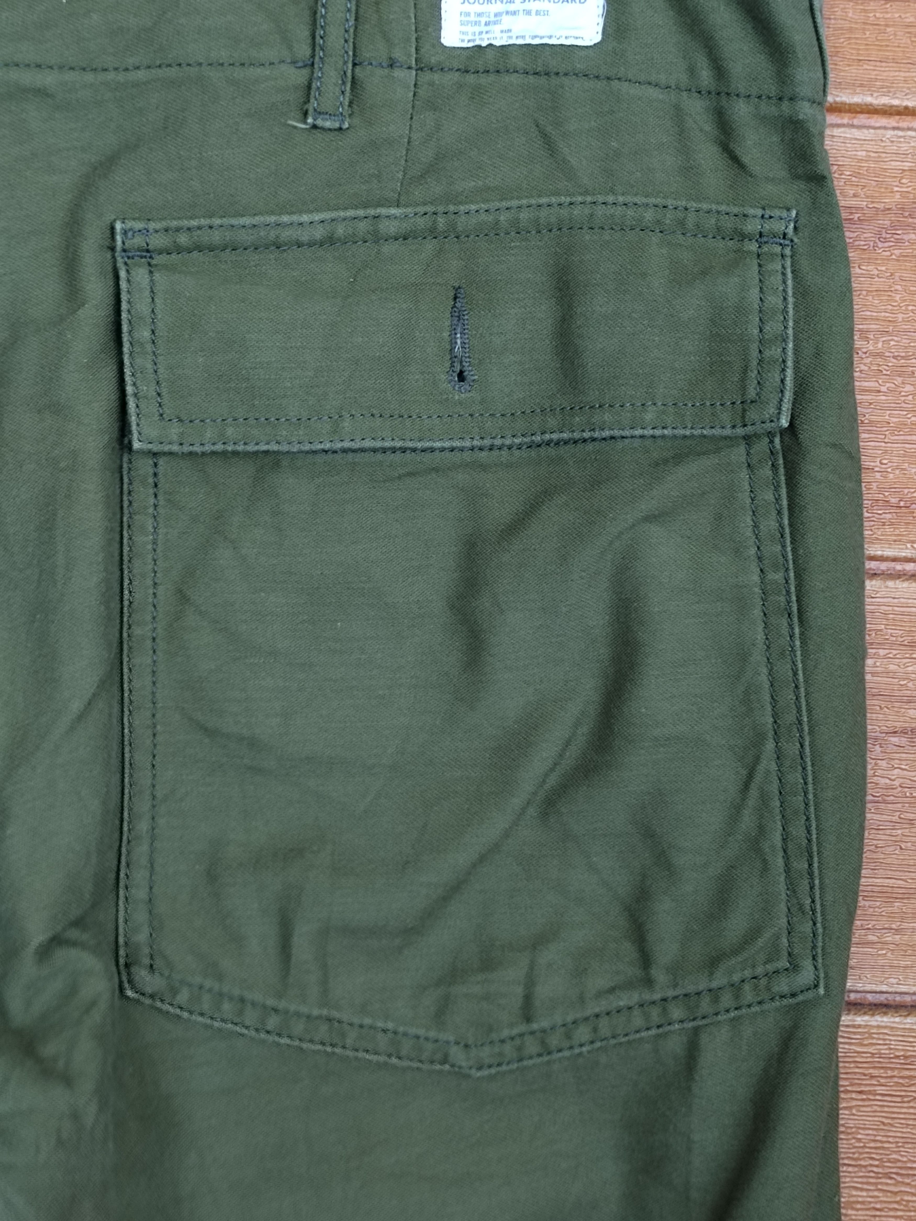 Comme des Garcons × Undercover Journal Standard Japan Olive Green Fatigue Trouser Pants Size US 33 - 9 Thumbnail