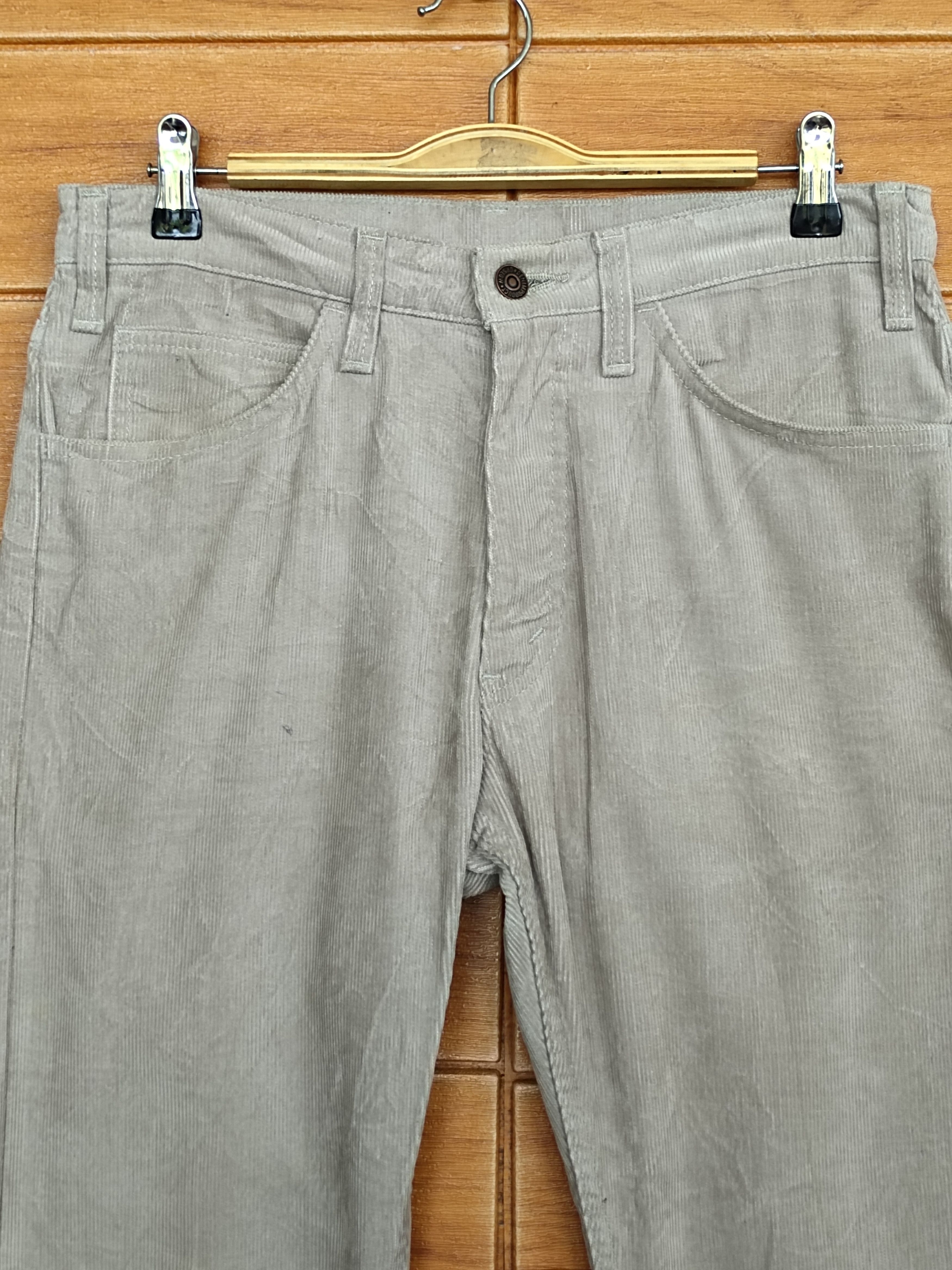 Vintage 90s Orslow Velvet Denim Pants in Beige, Men's (Size 30) — image 2 of 6