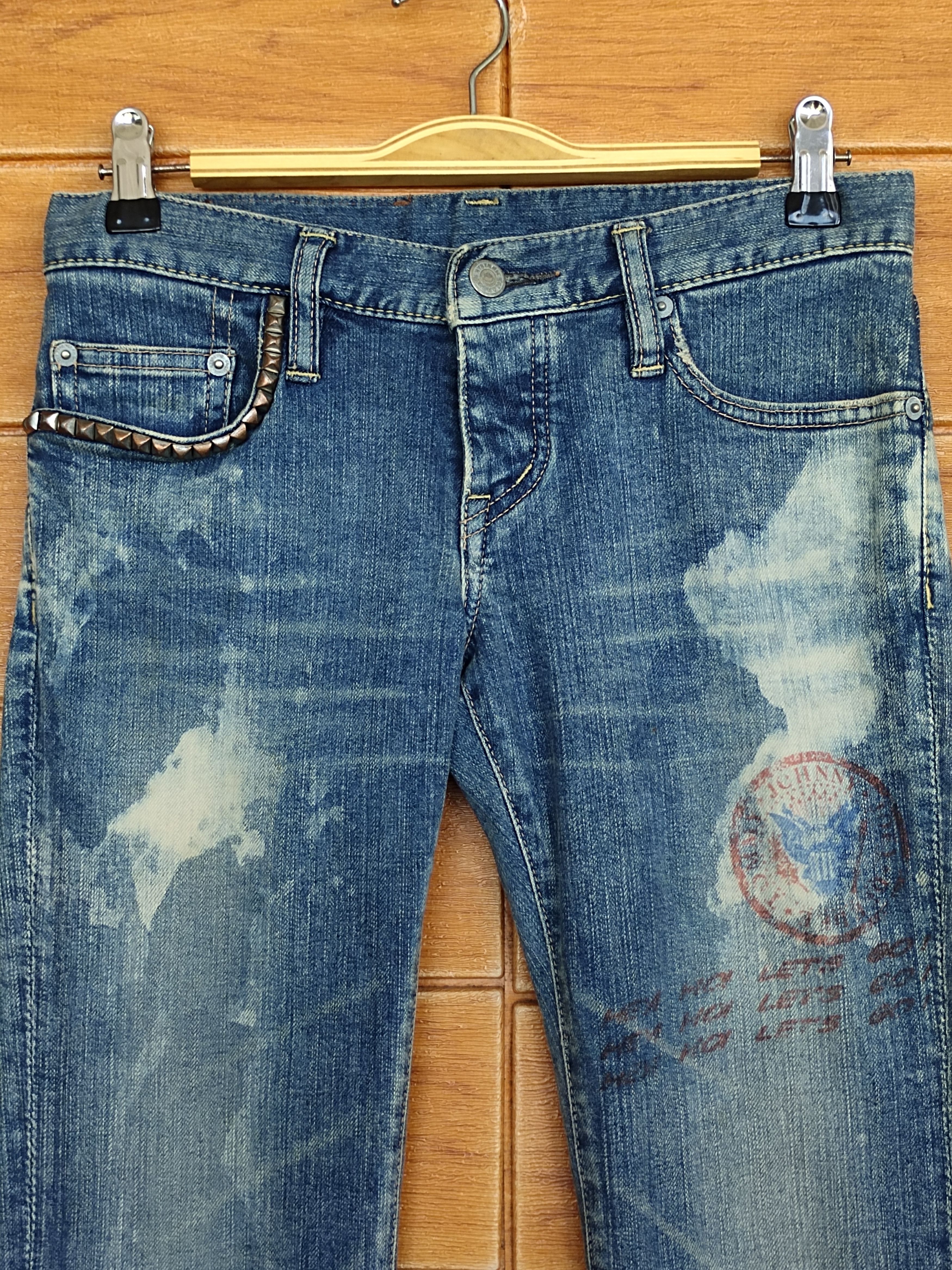 Hysteric Glamour Hysteric Glamour X Ramones Studded Distress Denim Jeans Size US 27 - 4 Thumbnail