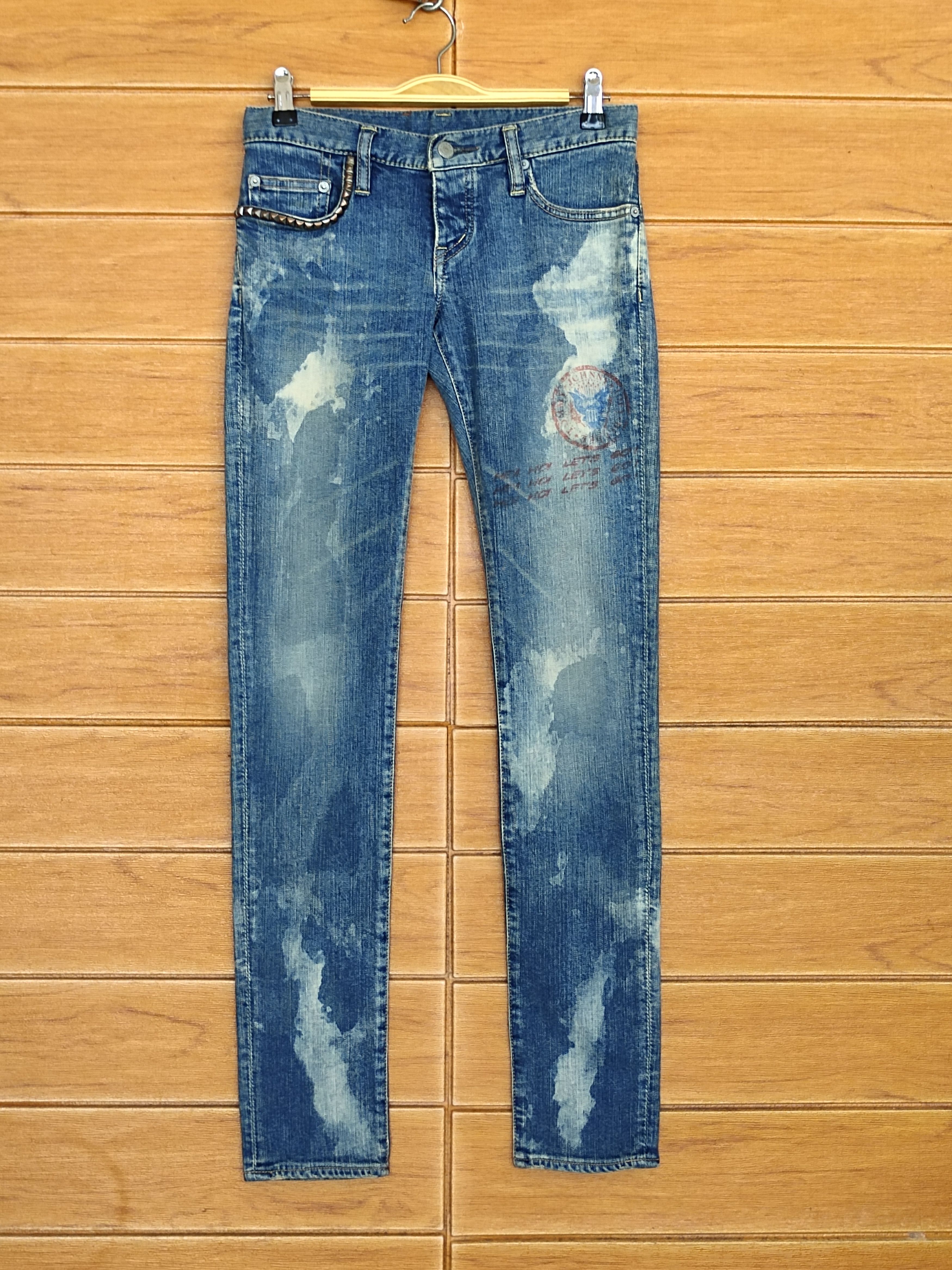 Hysteric Glamour Hysteric Glamour X Ramones Studded Distress Denim Jeans Size US 27 - 3 Thumbnail